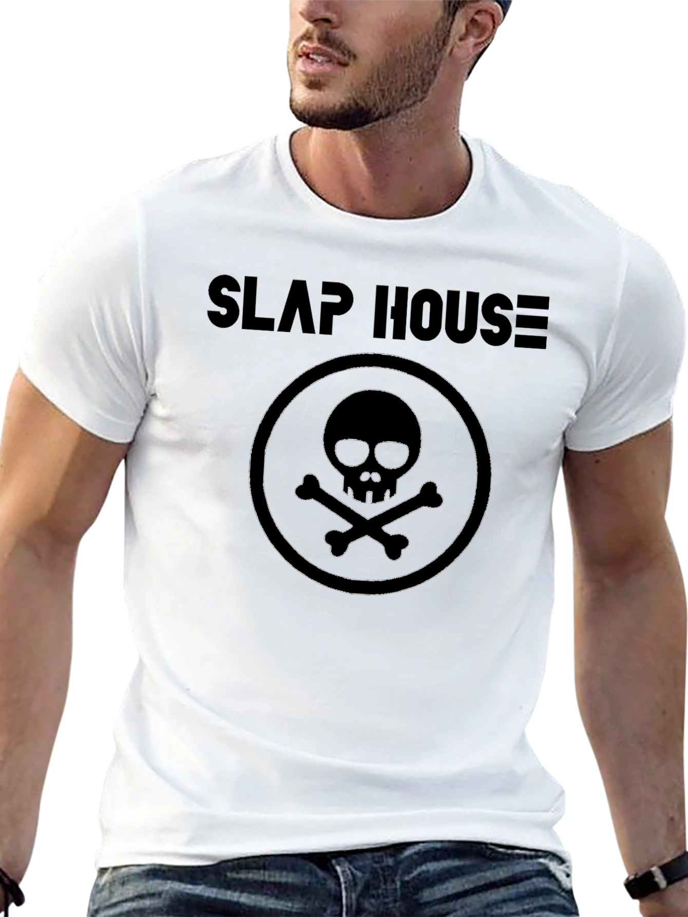 Slap House Skull & Crossbones Graphic Tee - 13