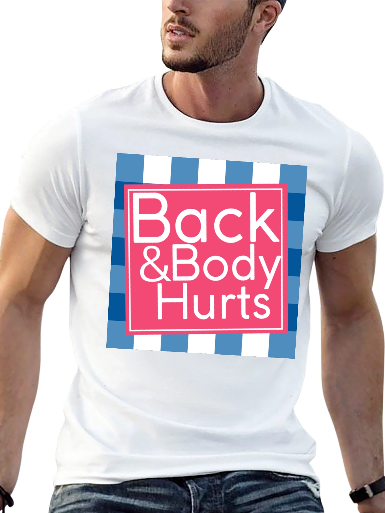 Black Back & Body Hurts Graphic T-Shirt - Novelty Tee view 13