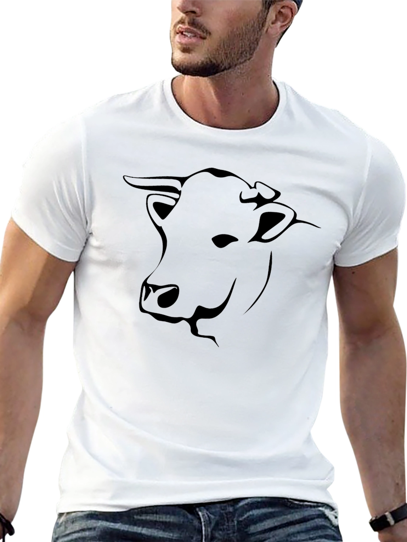 Black Black Bull Graphic Tee - Unisex Cotton T-Shirt view 13