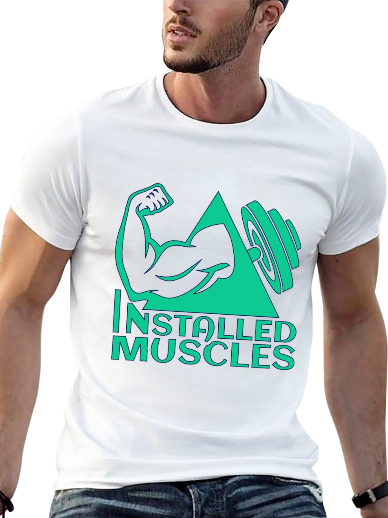 Black Installed Muscles Black Graphic Tee view 13