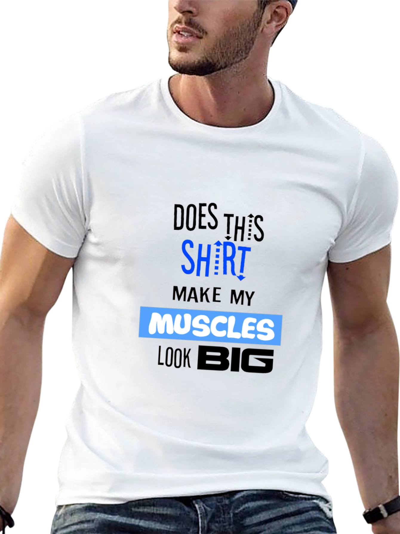Black Muscles Graphic T-Shirt - Funny Gym Workout Tee view 13