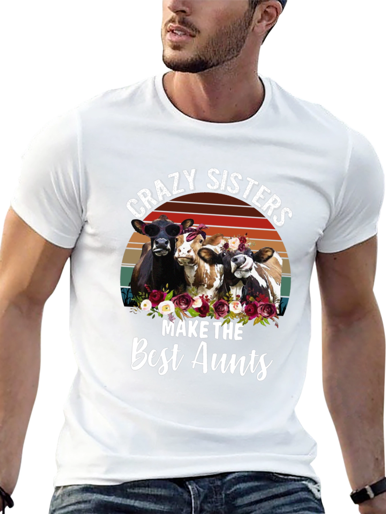 Black Crazy Sisters Best Aunts T-Shirt view 13