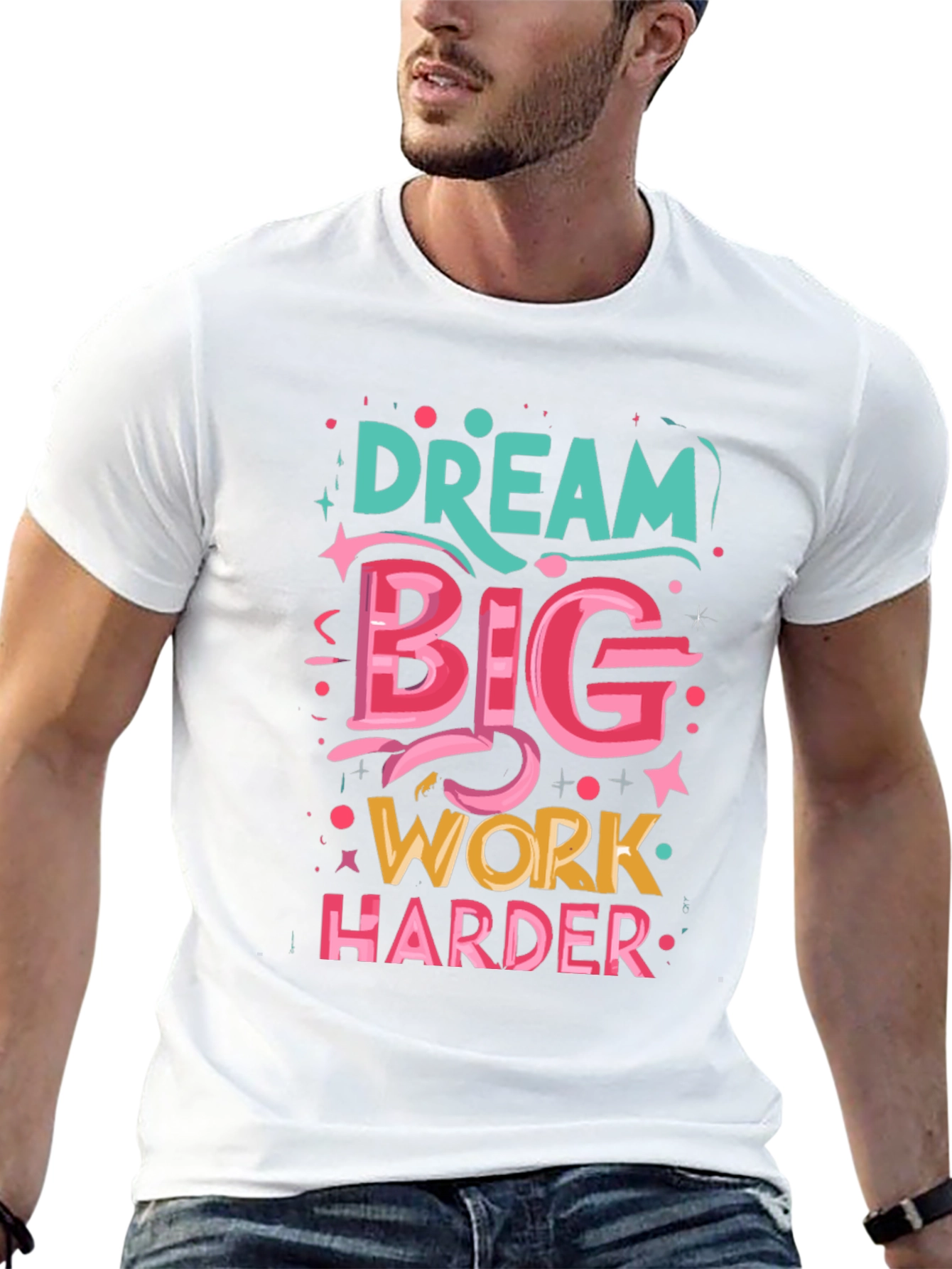Black Dream Big T-Shirt: Motivational Graphic Tee view 13