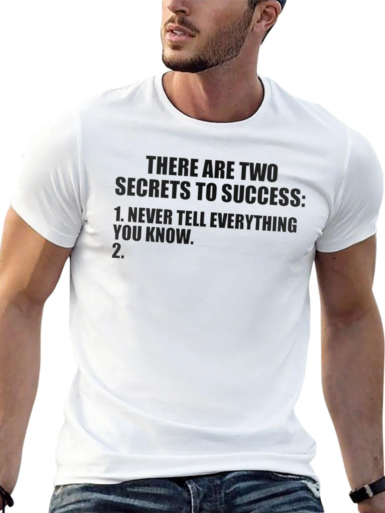 Black Secret to Success Tee: Never Tell All You Know - Humor T-Shirt view 13