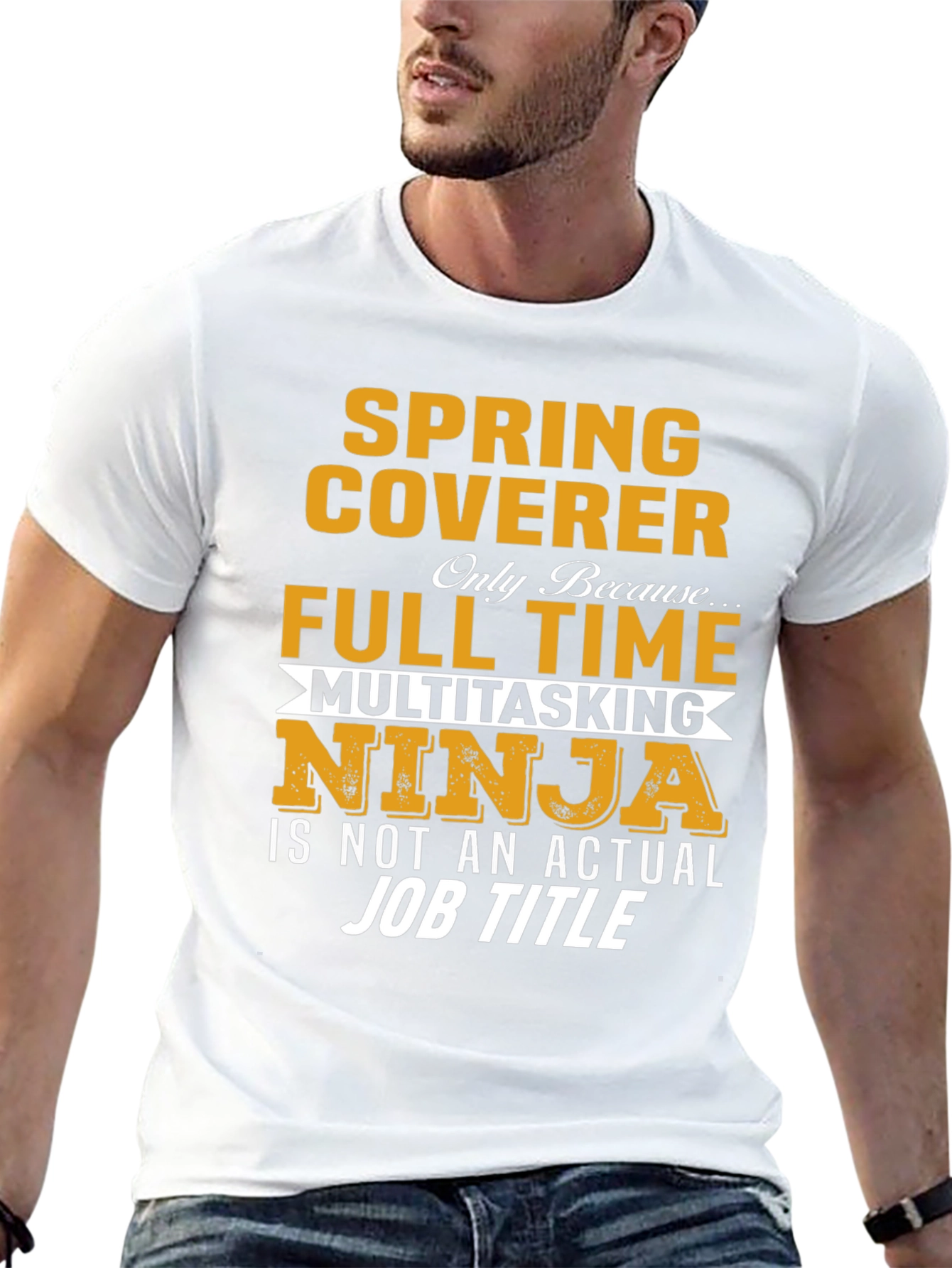 Black Spring Coverer Full Time Multitasking Ninja T-Shirt view 13