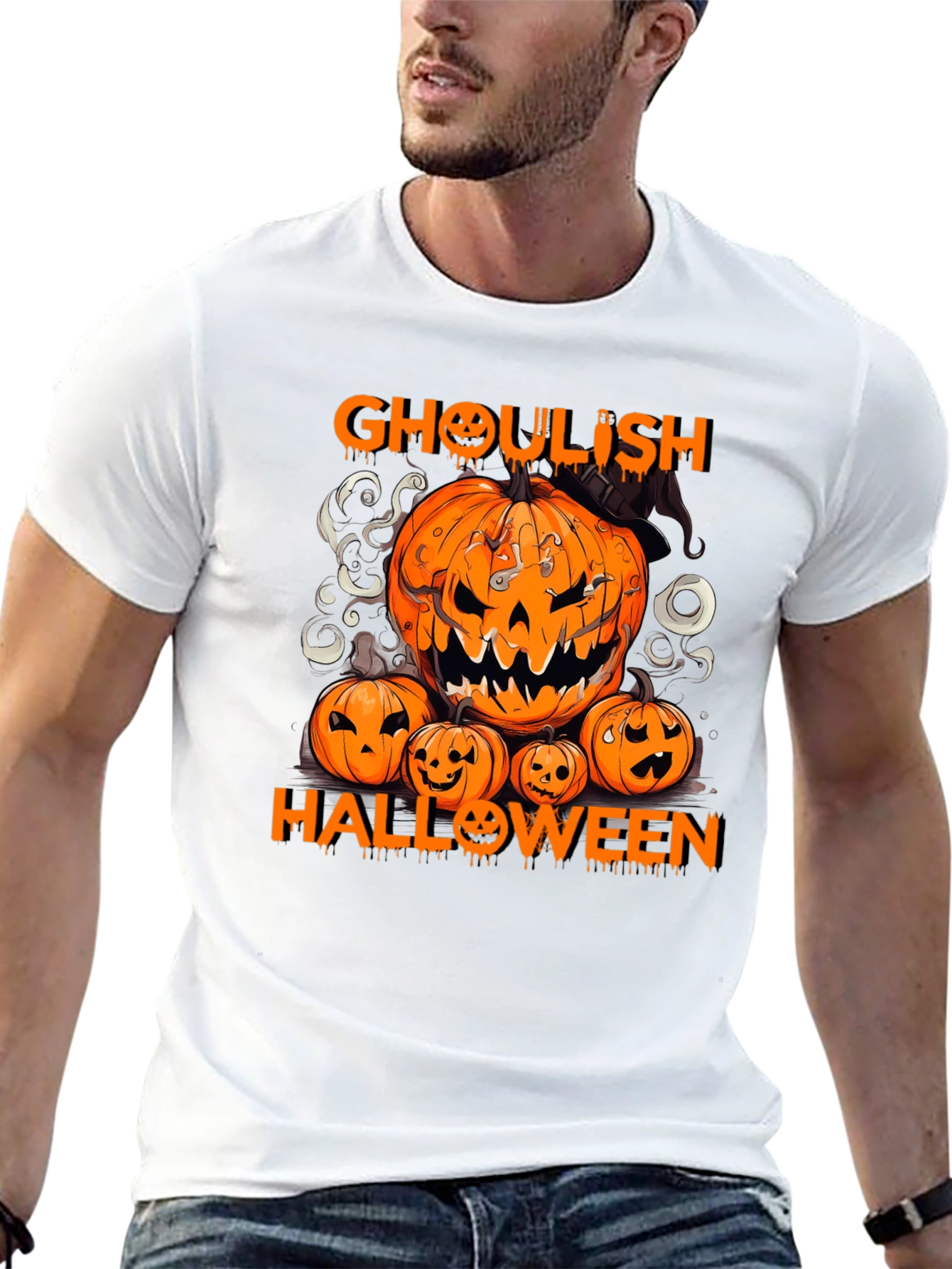 Ghoul Halloween Pumpkin T-Shirt - 13