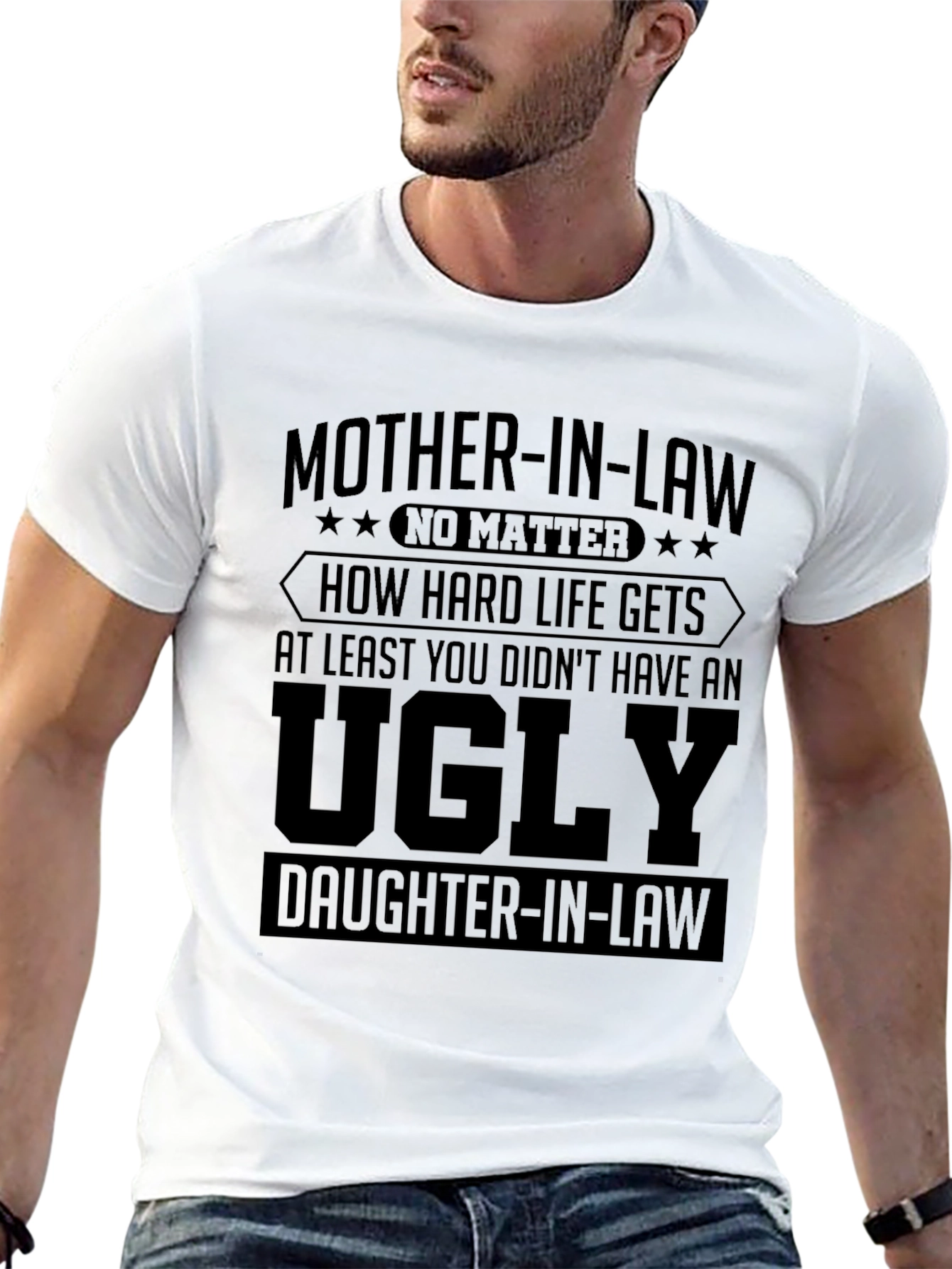Black Funny Mother-in-Law T-Shirt - Ugly Daughter-in-Law Joke view 13