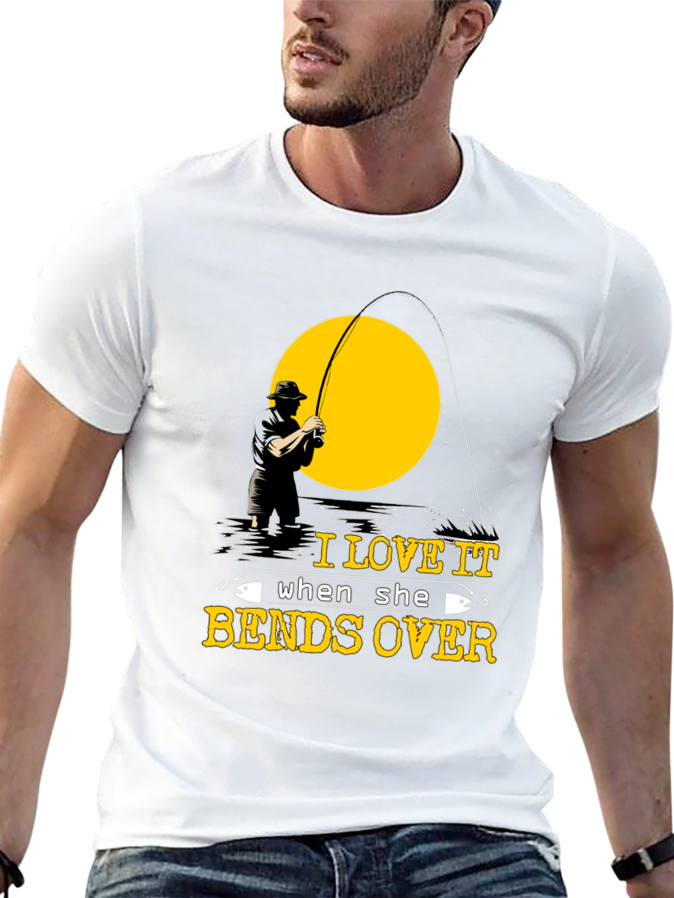Black Fishing Humor T-Shirt view 13
