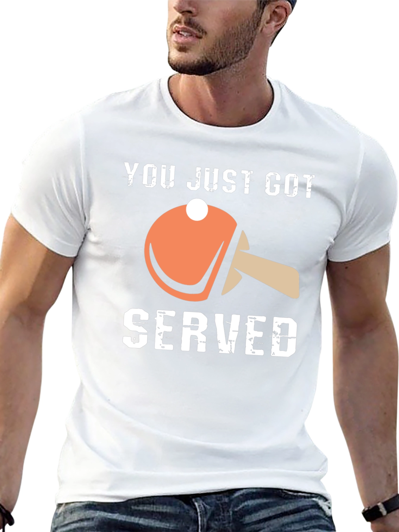 Black You Just Got Served T-Shirt - Ping Pong view 13