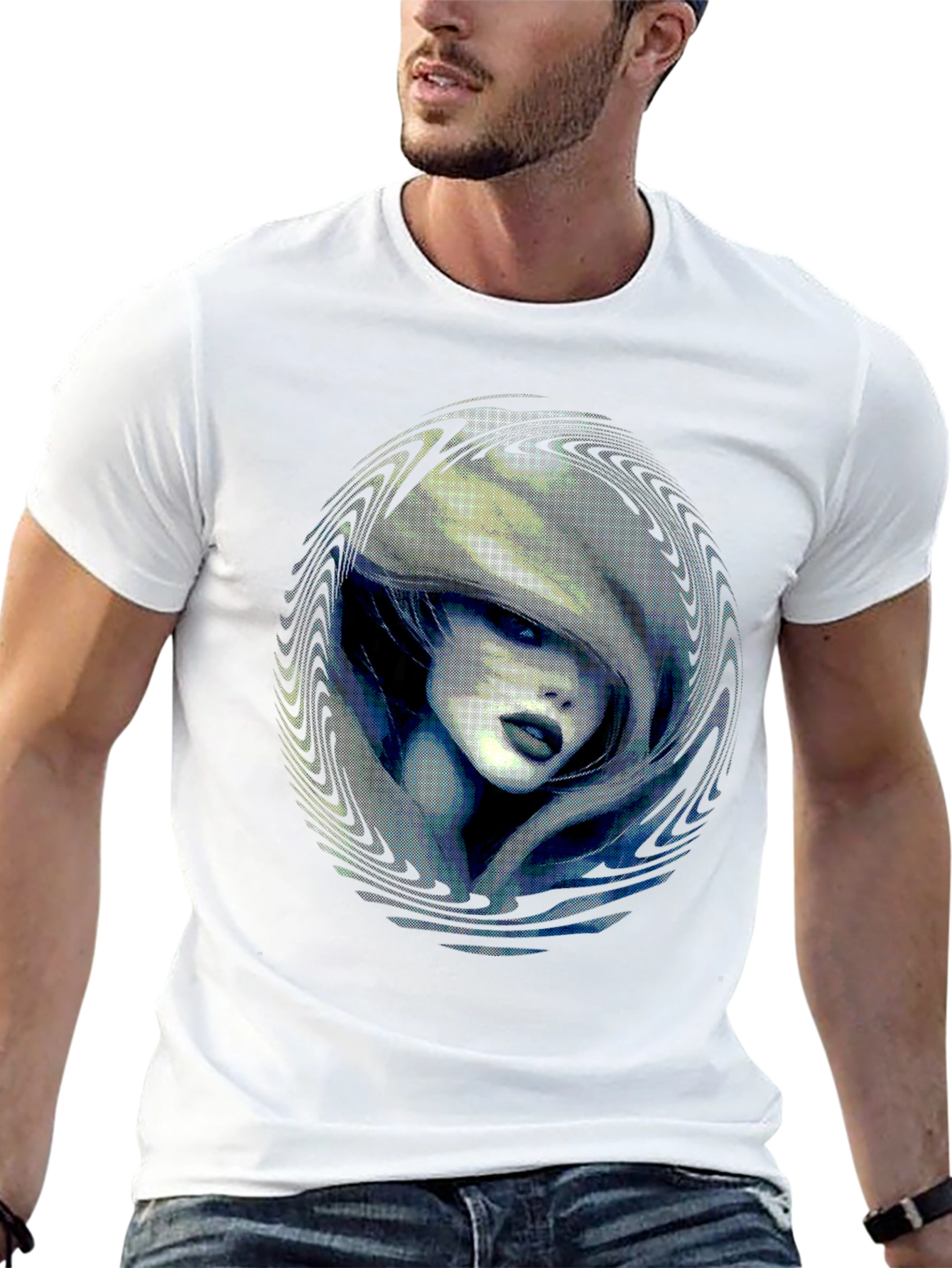 Black Mystic Woman Graphic Print Black T-Shirt view 13