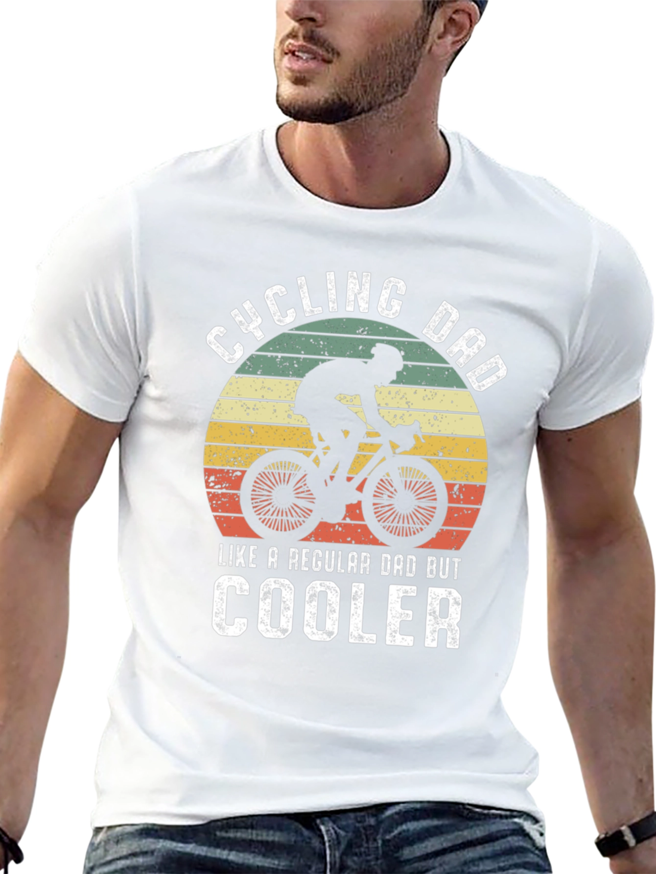Black Cycling Dad T-Shirt - Like a Regular Dad But Cooler view 13