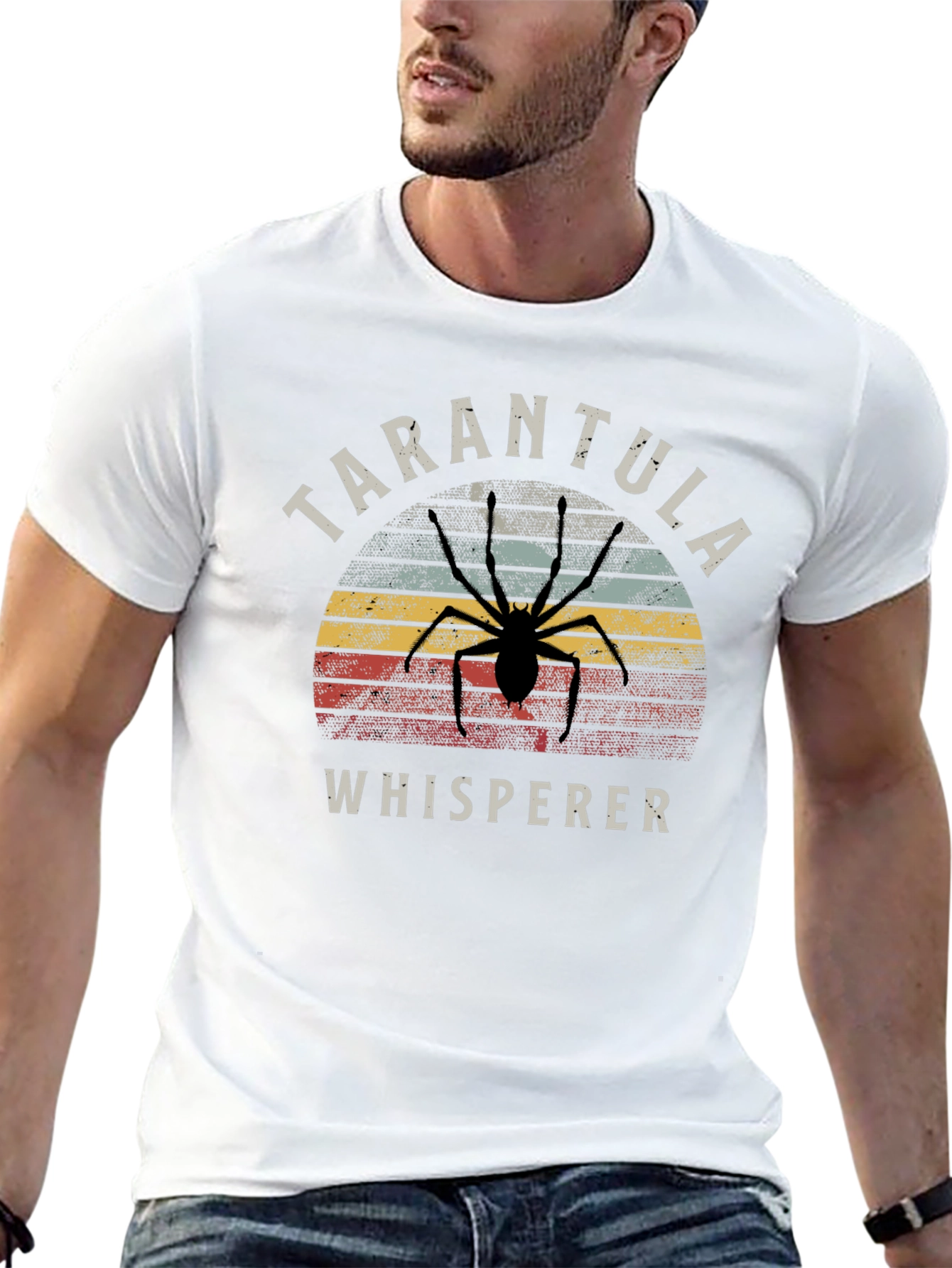 Black Tarantula Whisperer Vintage Graphic T-Shirt view 13