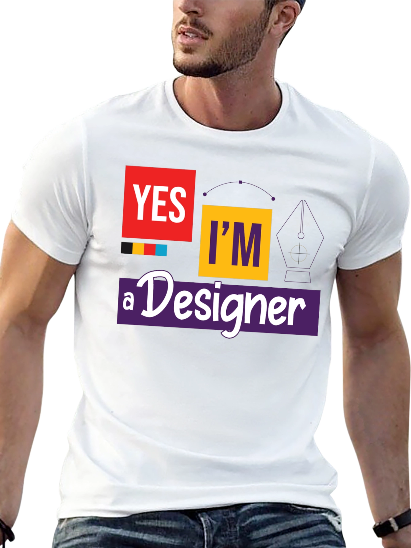 Black Yes I'm A Designer T-Shirt - Graphic Tee view 13