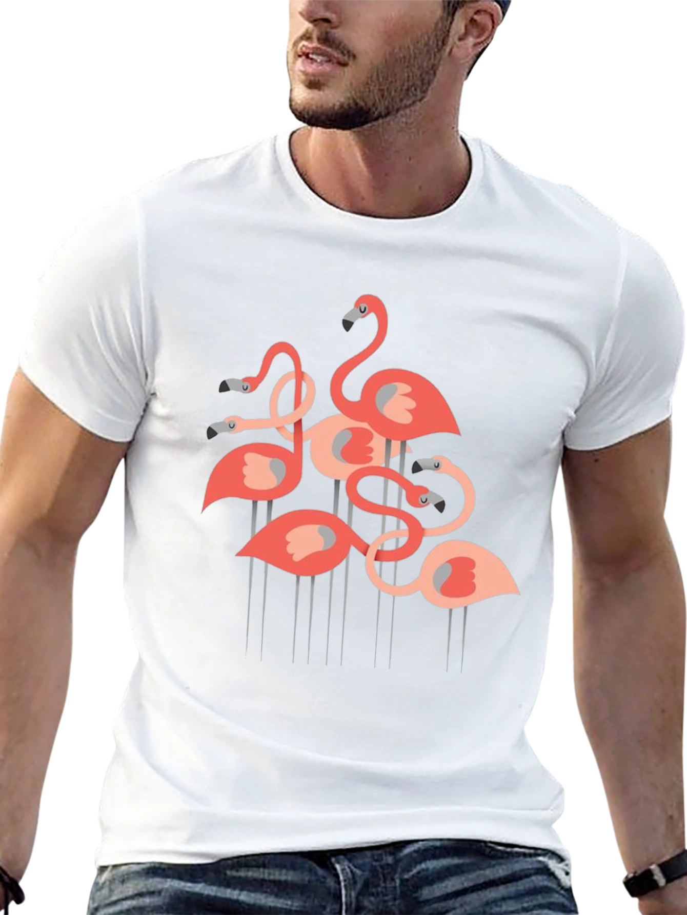 Black Flamingo Graphic Tee - Stylish & Fun! view 13