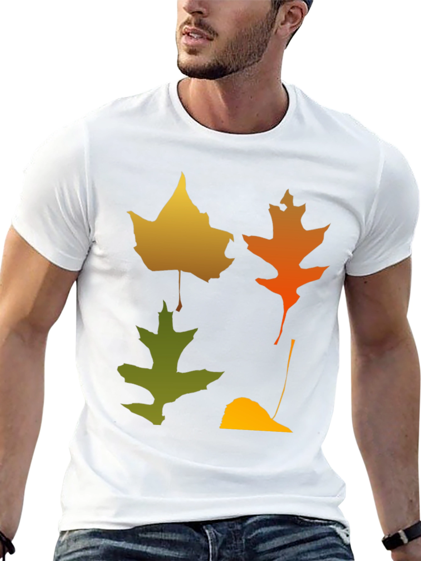 Black Fall Leaves Graphic Tee - Autumn Style Shirt view 13