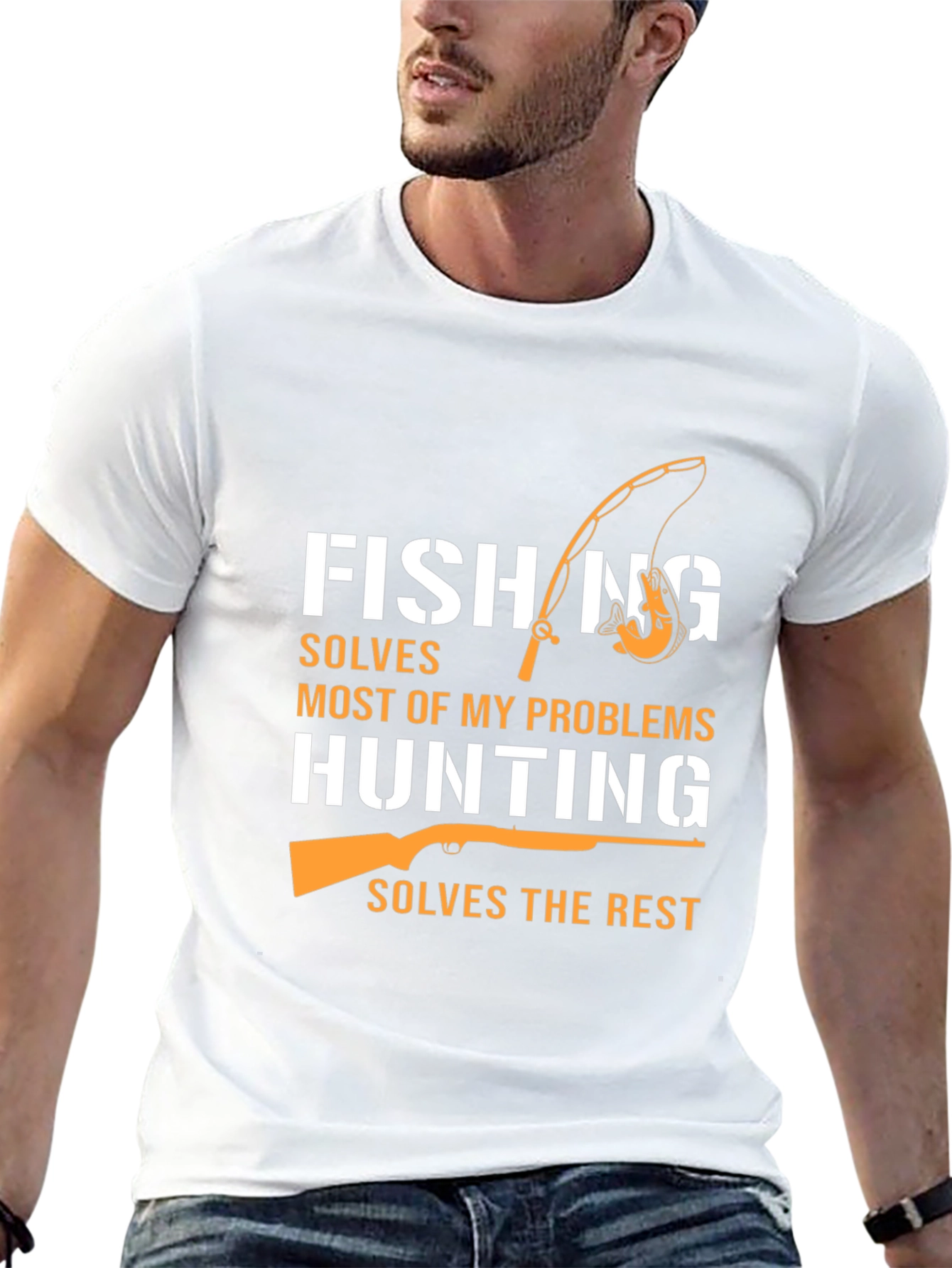 Black Fishing & Hunting Graphic Tee - Humor T-Shirt view 13