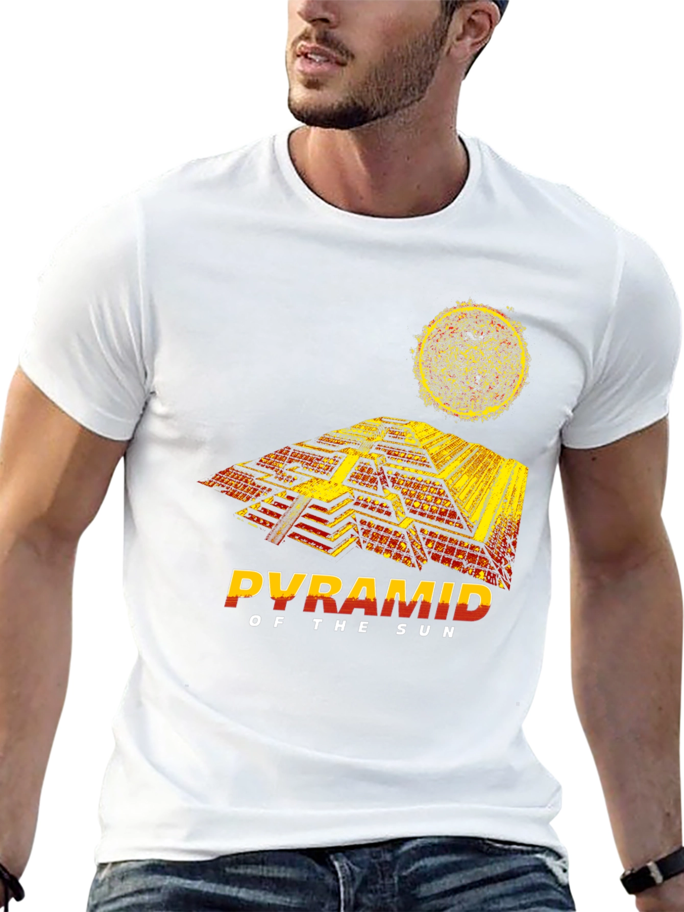 Black Pyramid of The Sun Graphic T-Shirt view 13