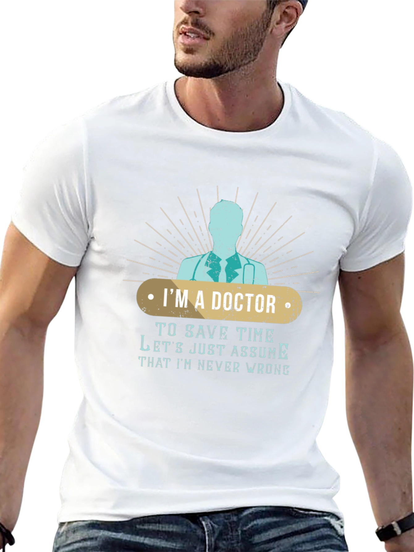 Black I'm A Doctor Funny T-Shirt view 13
