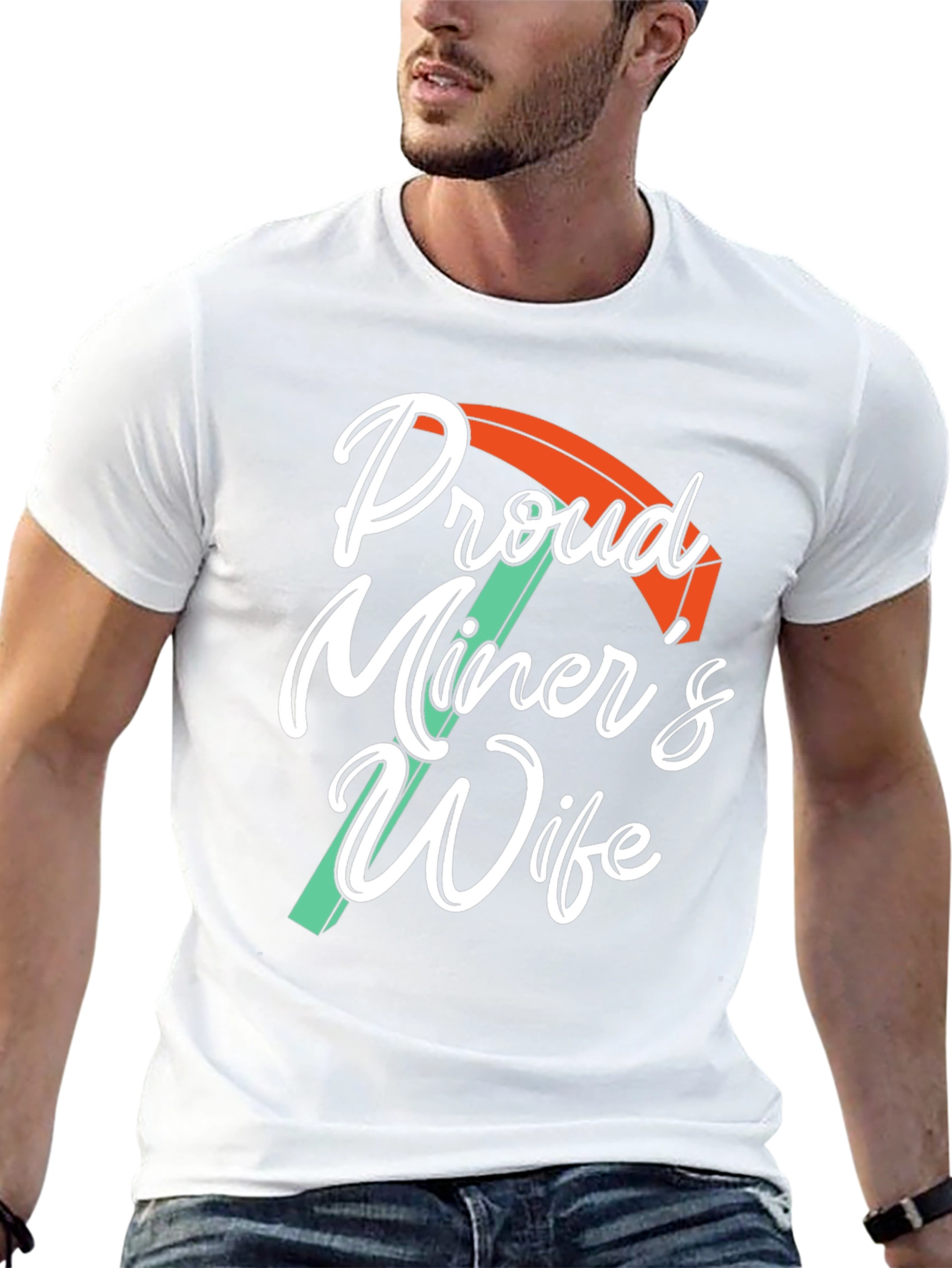Black Proud Miner's Wife Black Graphic Tee Shirt view 13