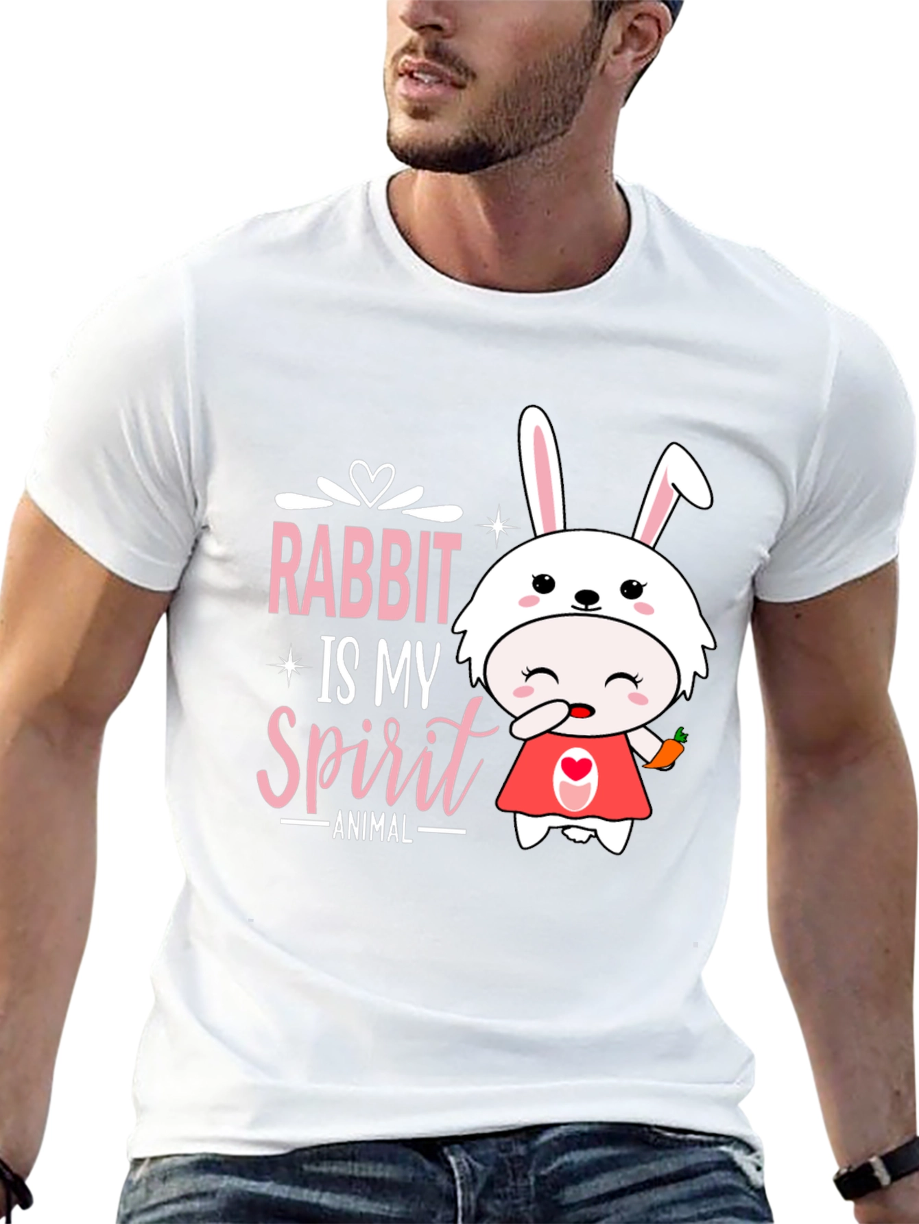 Black Rabbit Is My Spirit Animal T-Shirt view 13
