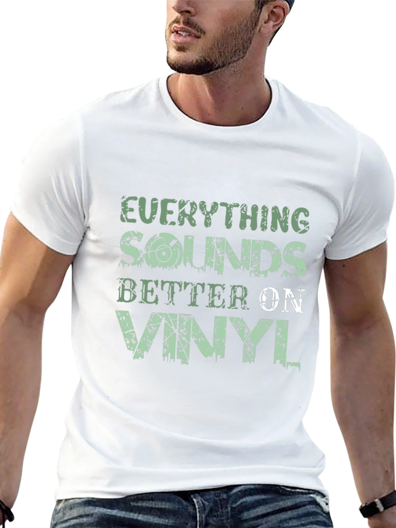 Black Everything Sounds Better on Vinyl T-Shirt view 13