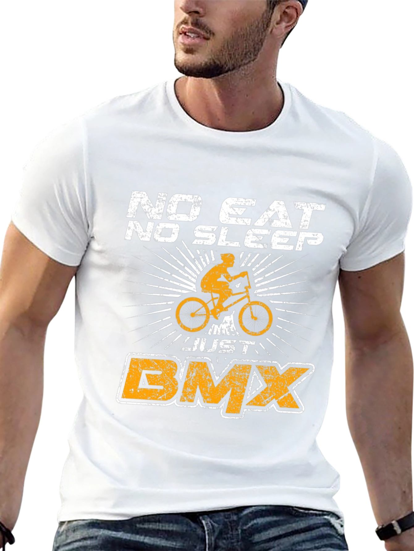 Black No Eat No Sleep Just BMX T-Shirt view 13
