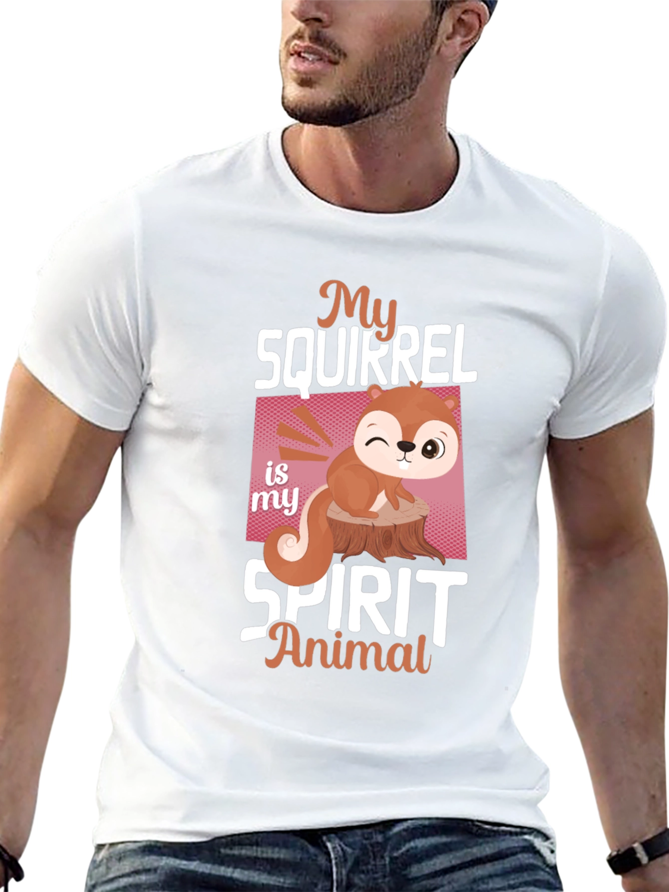 Black My Squirrel Is My Spirit Animal T-Shirt view 13