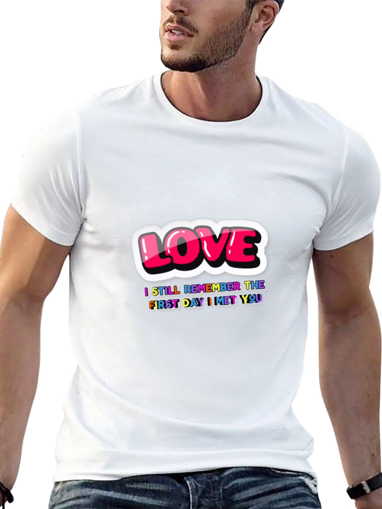 Black Love First Day I Met You Black Graphic Tee view 13