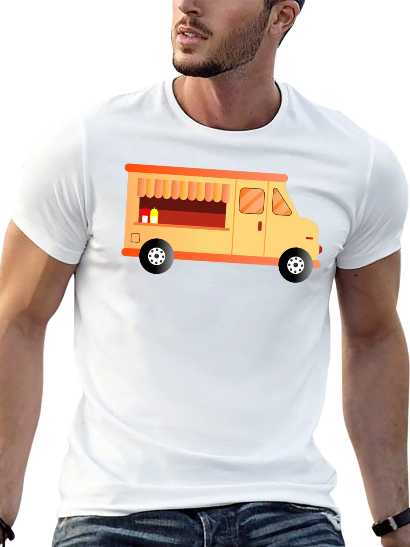 Black Food Truck Graphic Tee - Black view 13