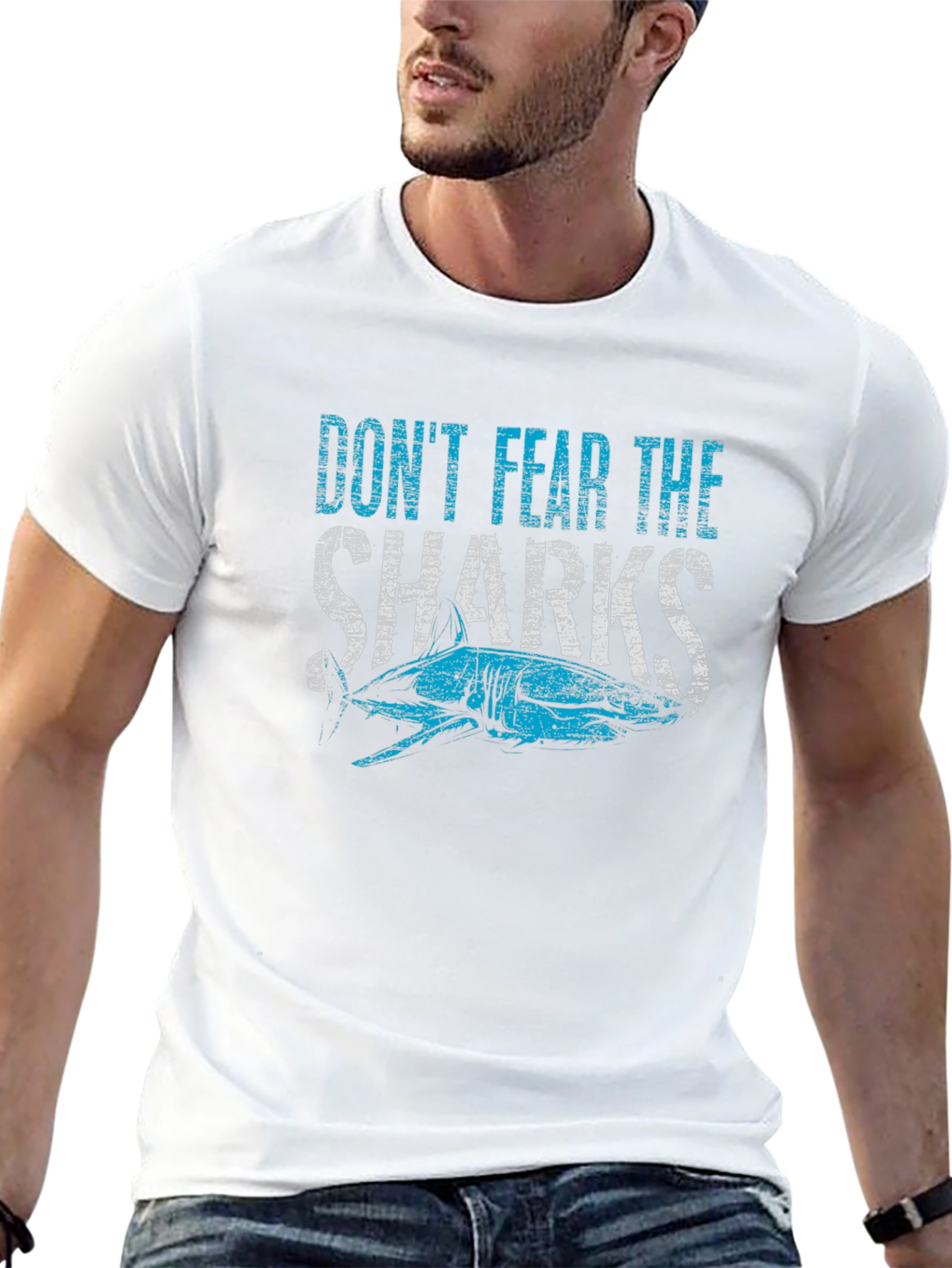Black Don't Fear the Sharks Graphic Tee view 13