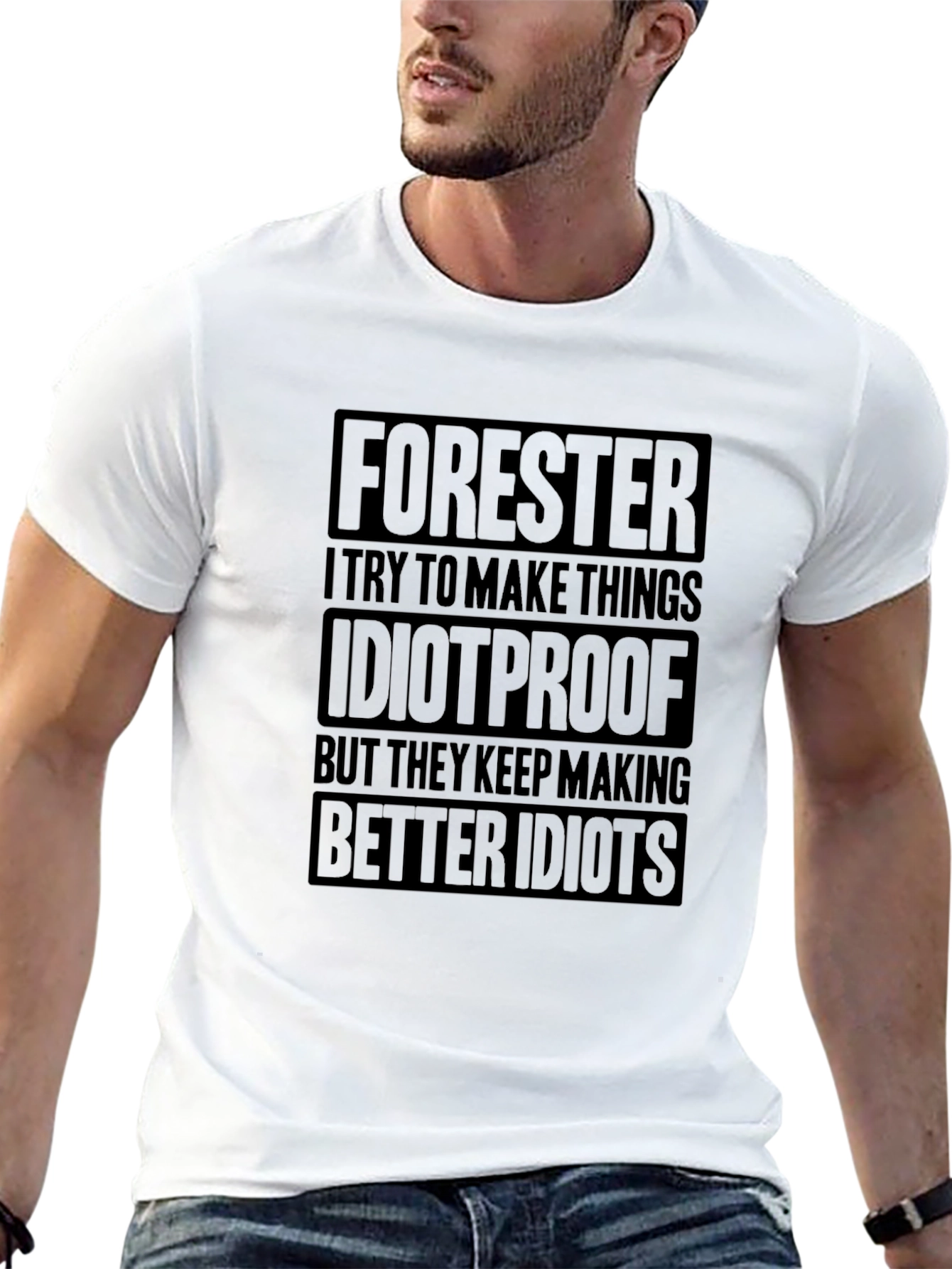 Black Forester Idiotproof Novelty Graphic T-Shirt view 13