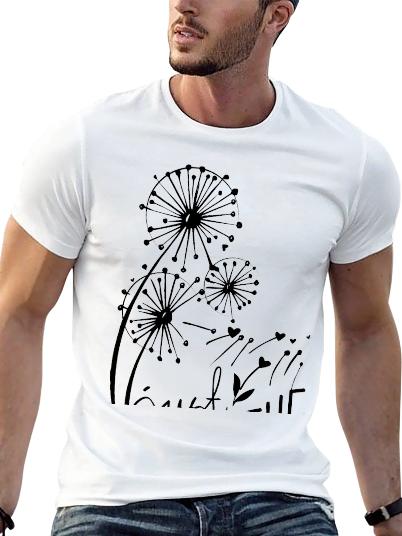 Black Dandelion Graphic Black T-Shirt view 13
