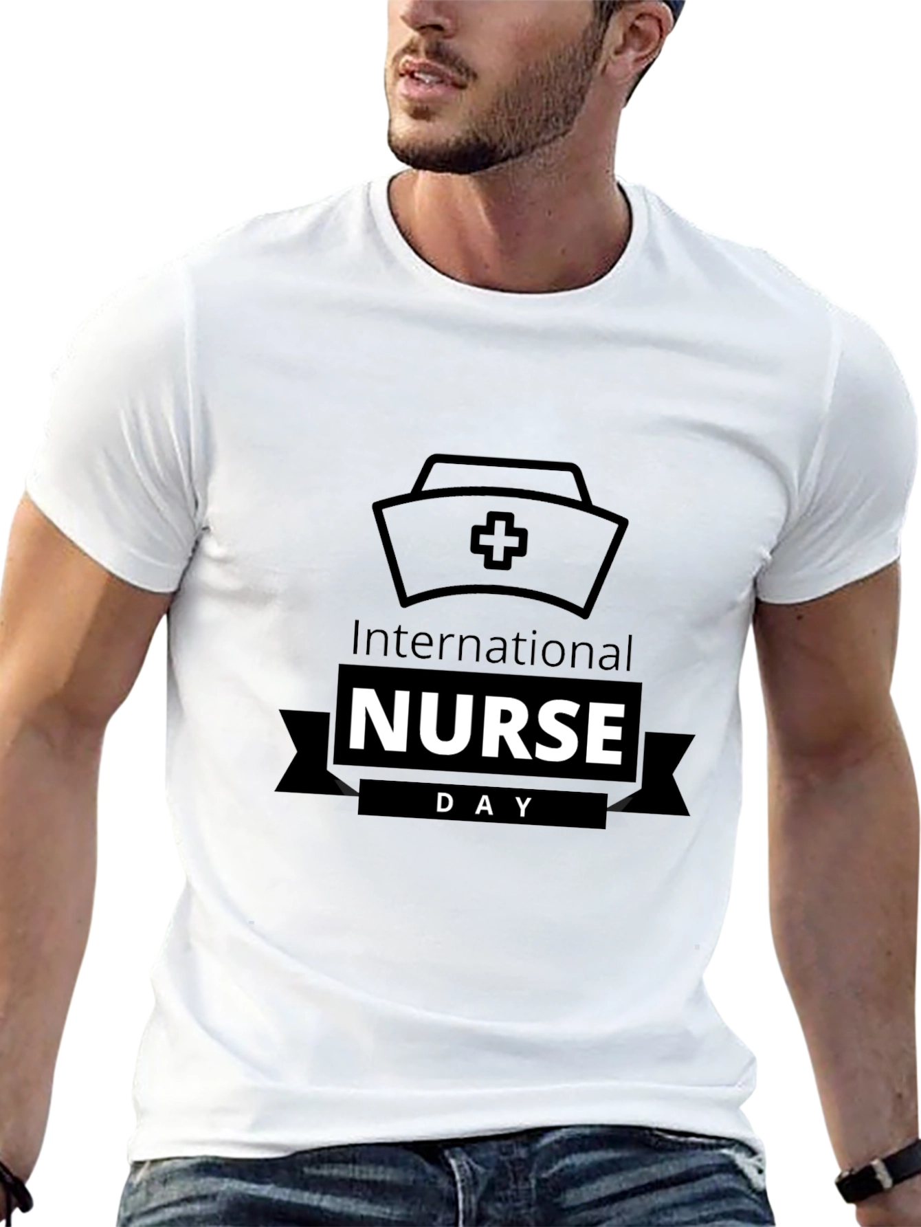 Black International Nurse Day Black T-Shirt view 13