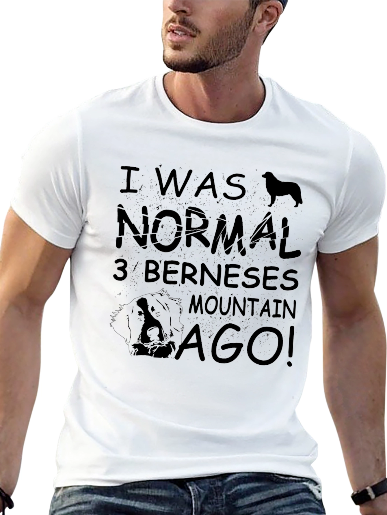 Black Funny Bernese Mountain Dog T-Shirt view 13