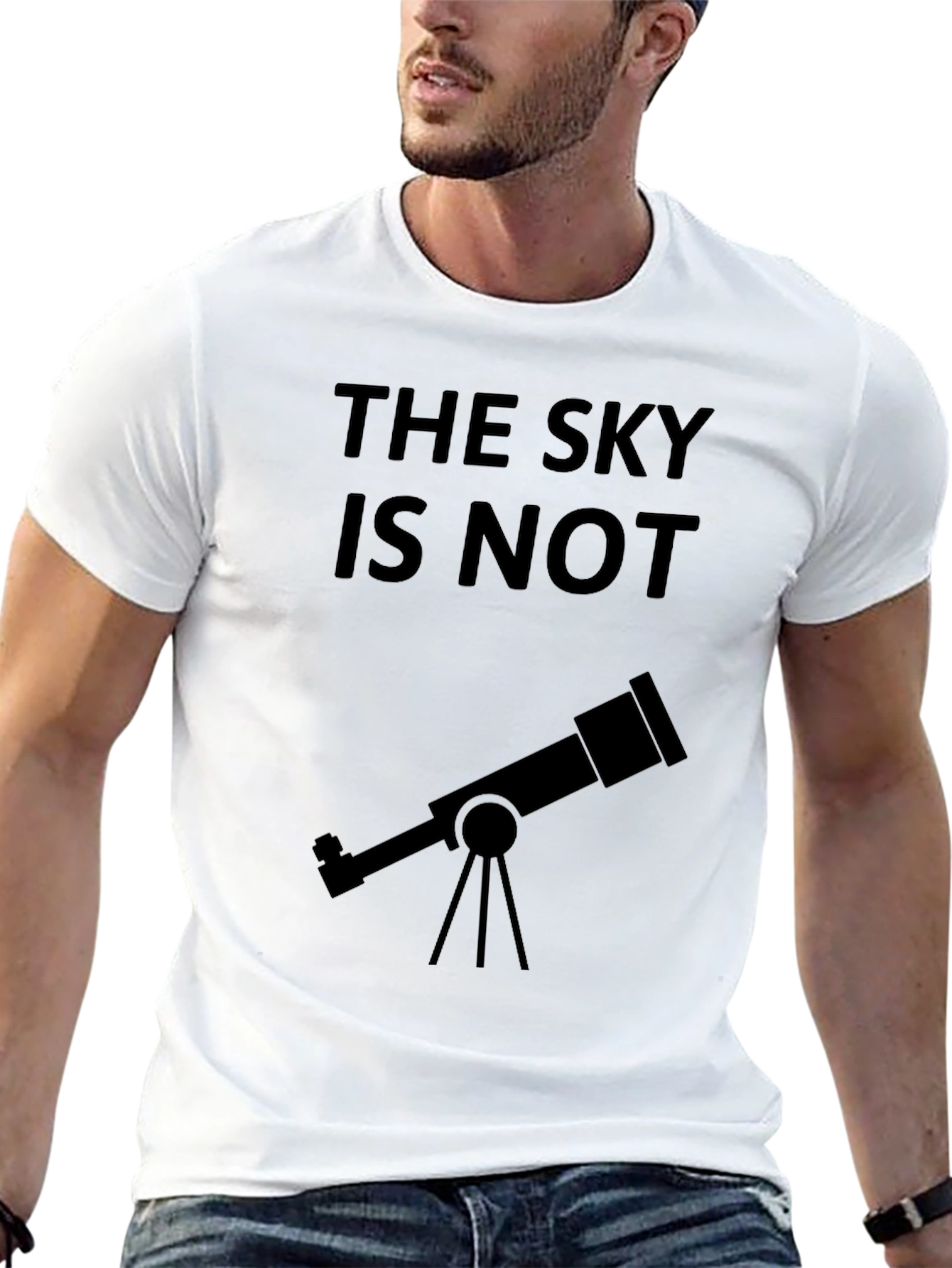 Black The Sky Is Not Telescope T-Shirt view 13