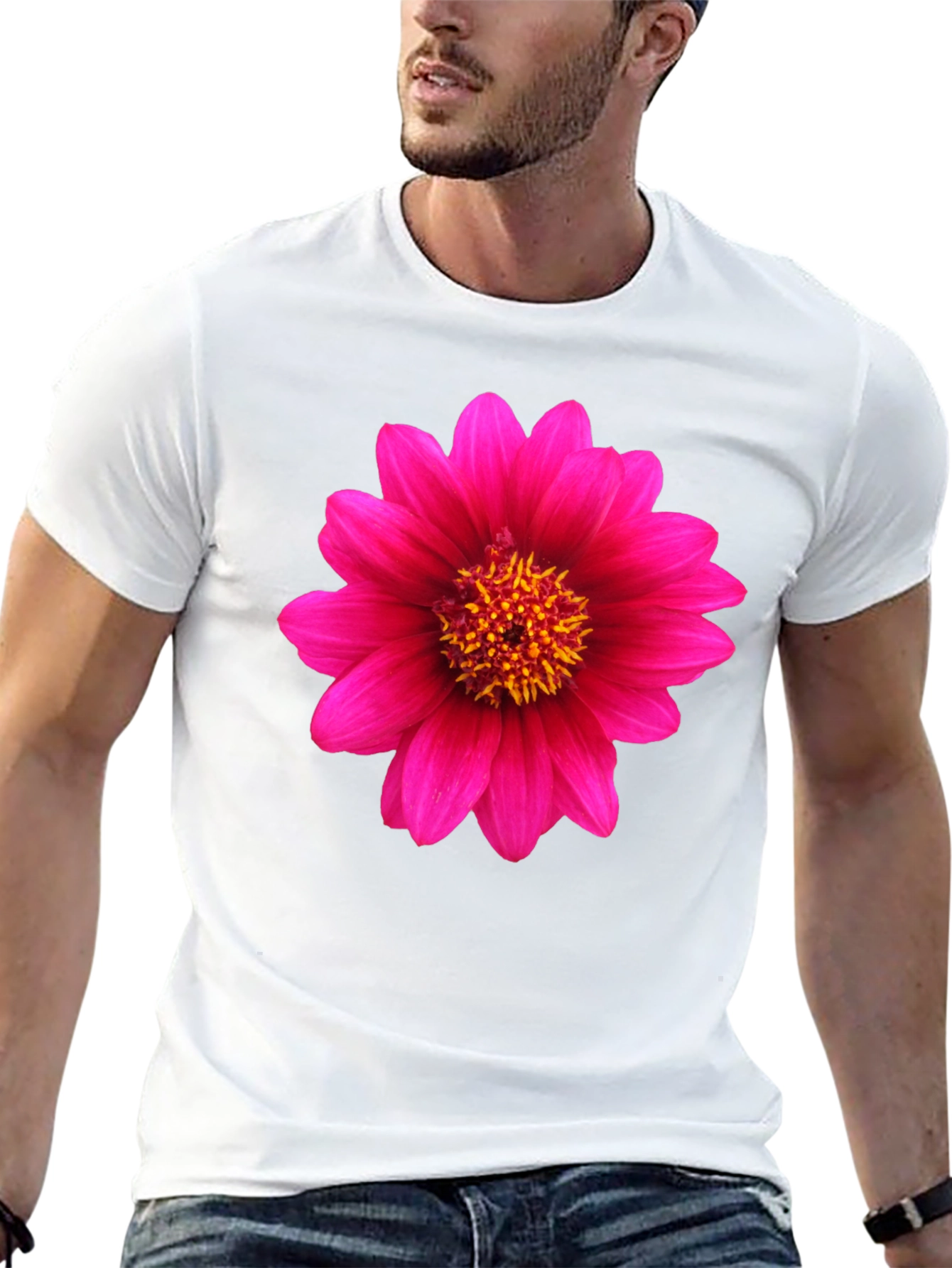 Black Floral Print Black T-Shirt view 13