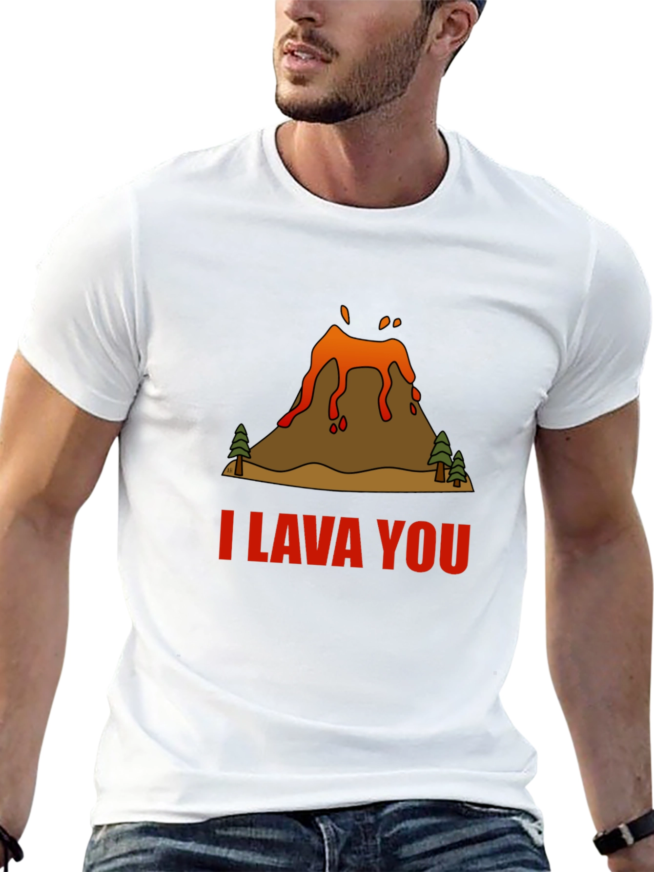 Black I Lava You Volcano Graphic Tee - Black view 13