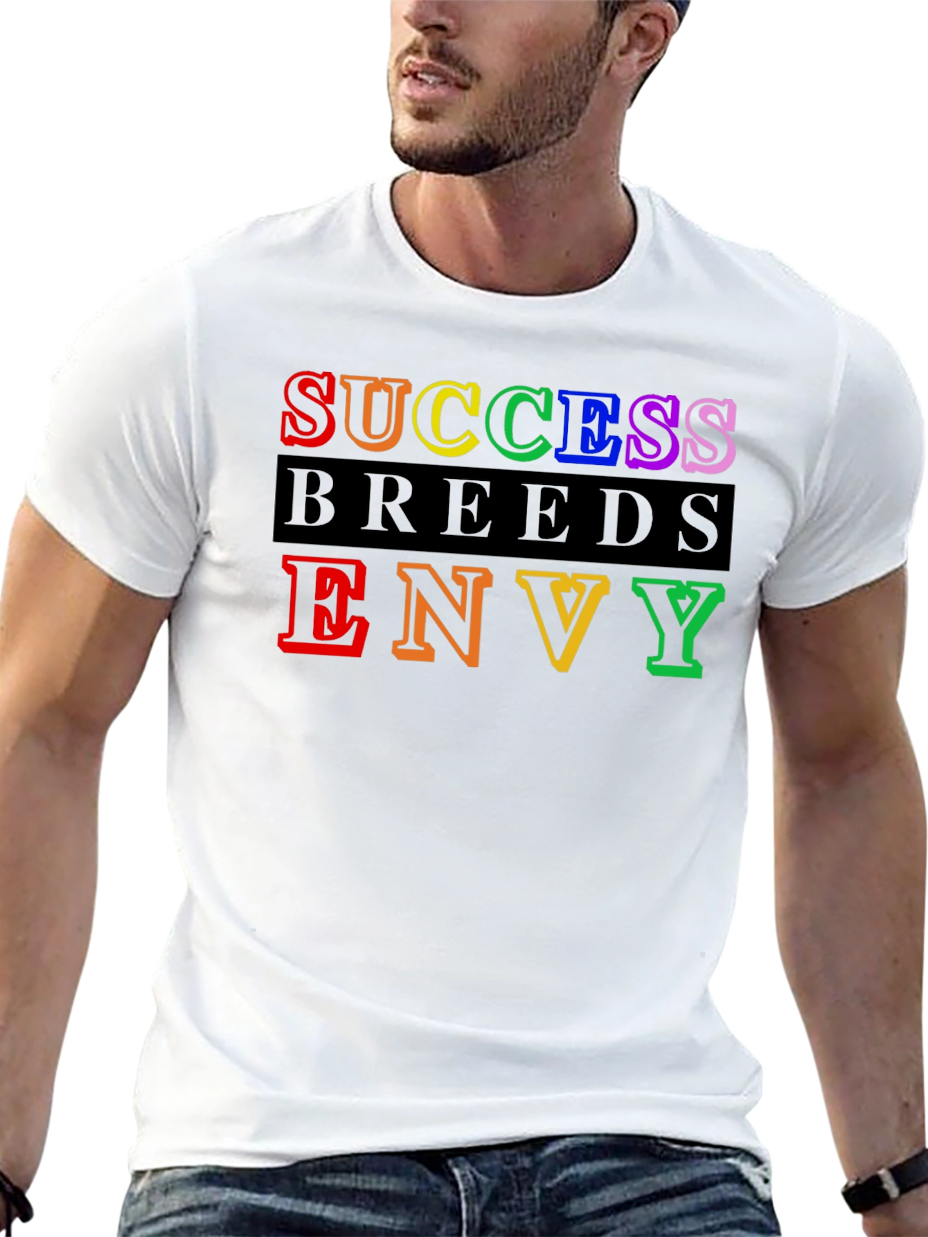 Black Success Breeds Envy Graphic Tee - Bold Statement Shirt view 13