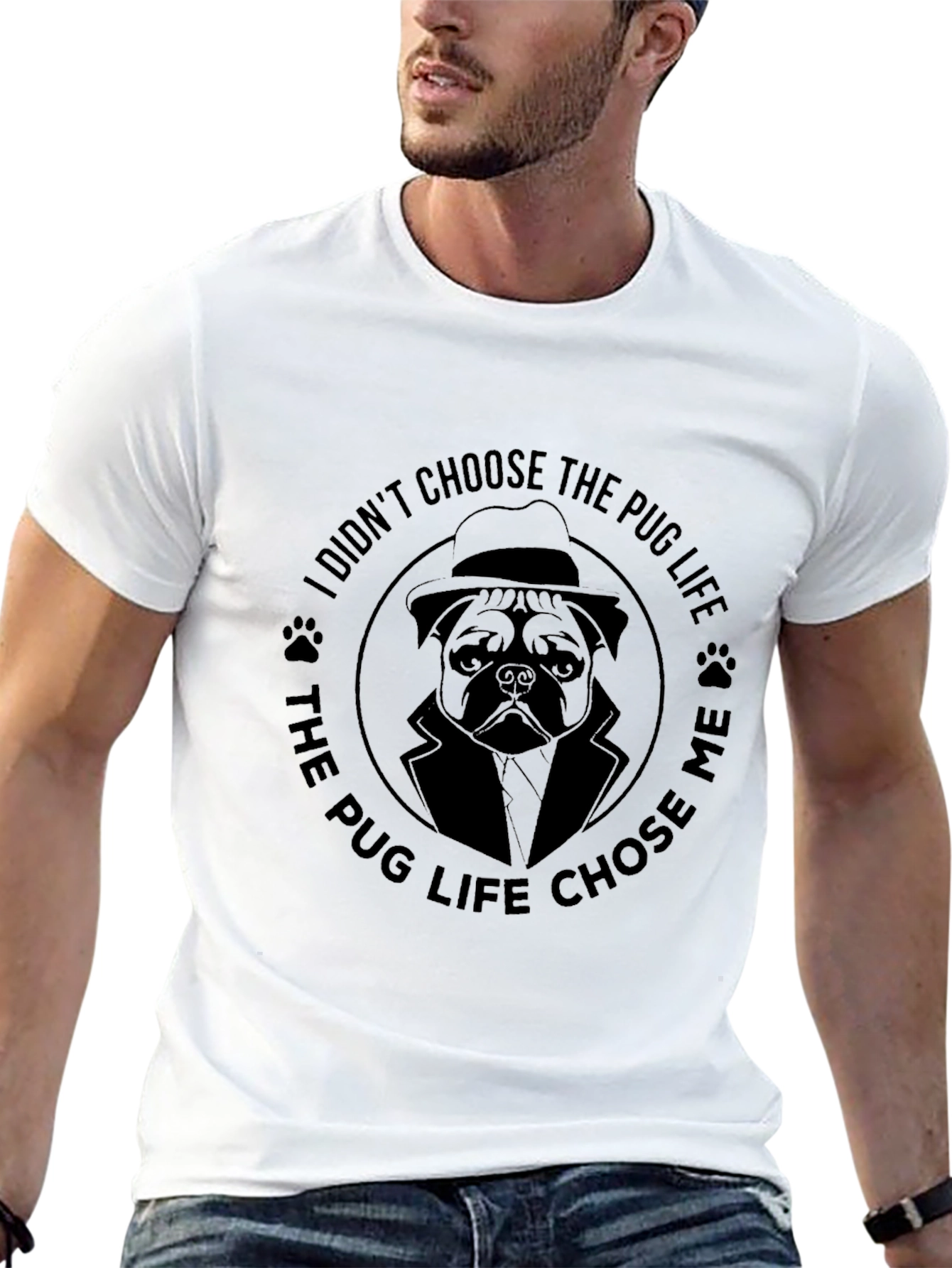 Black Pug Life T-Shirt - Black Graphic Tee for Dog Lovers view 13