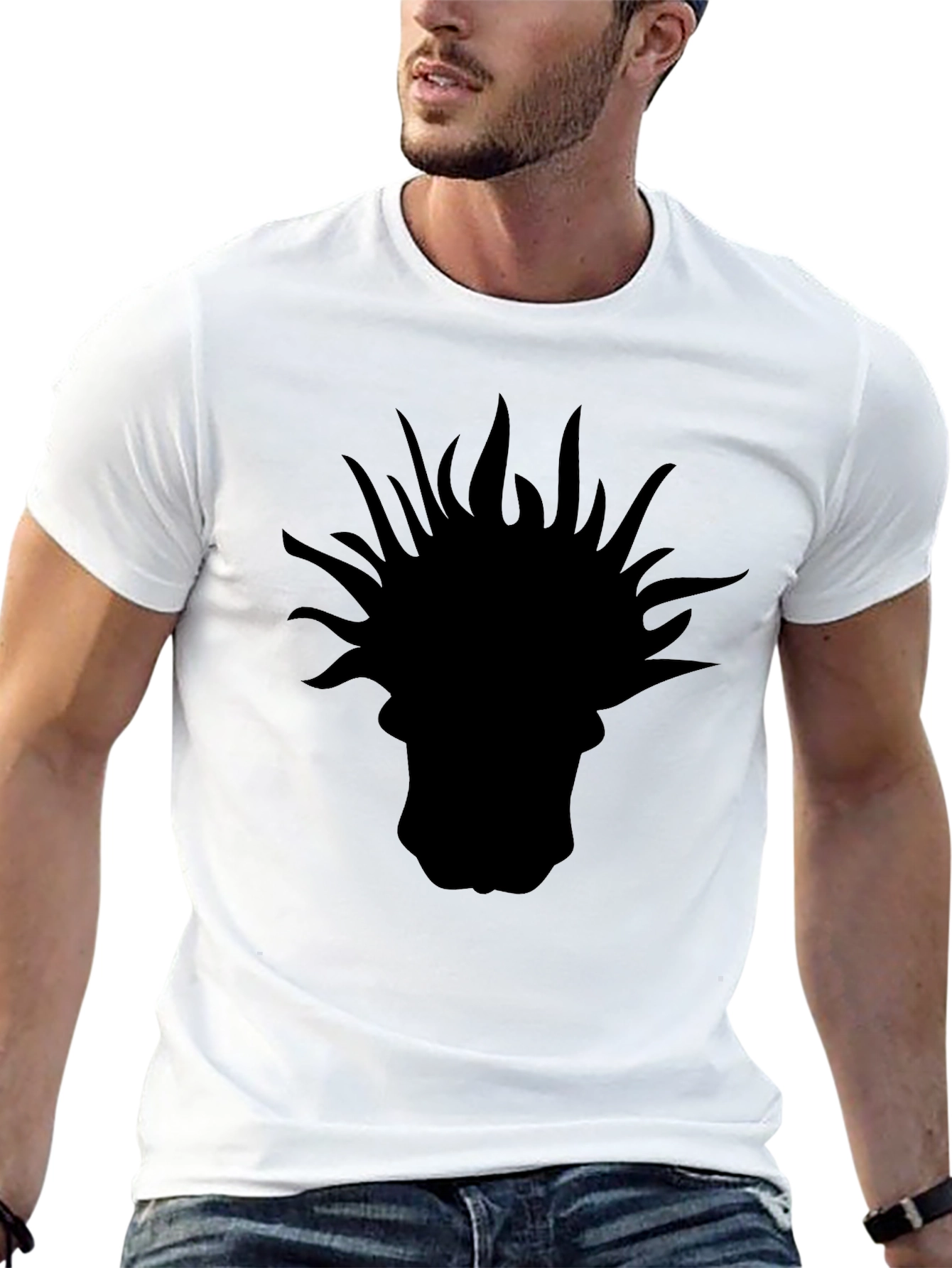 Black Silhouette Graphic Tee - Unique Design view 13