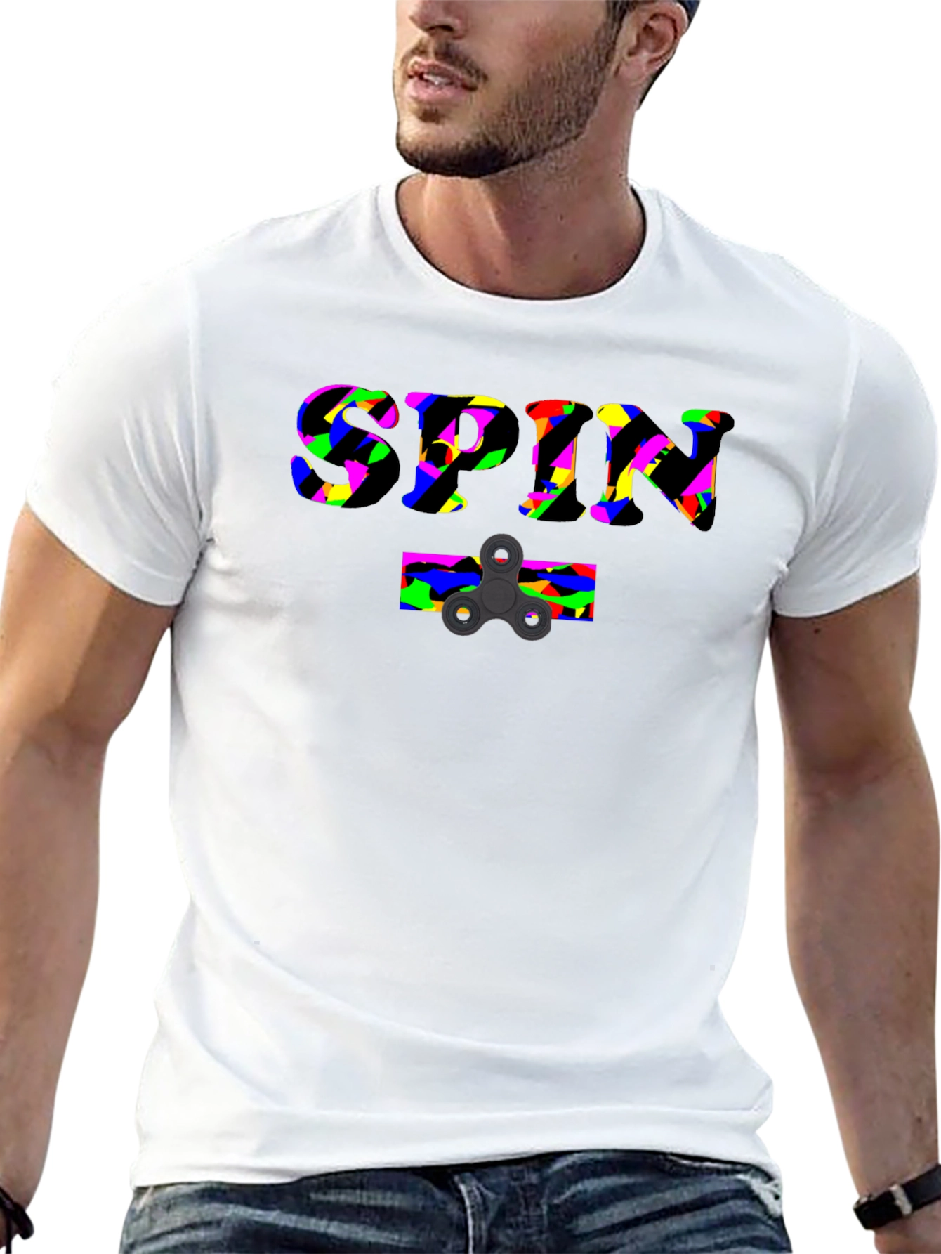 Spin T-Shirt - Novelty Fidget Spinner Design - 13