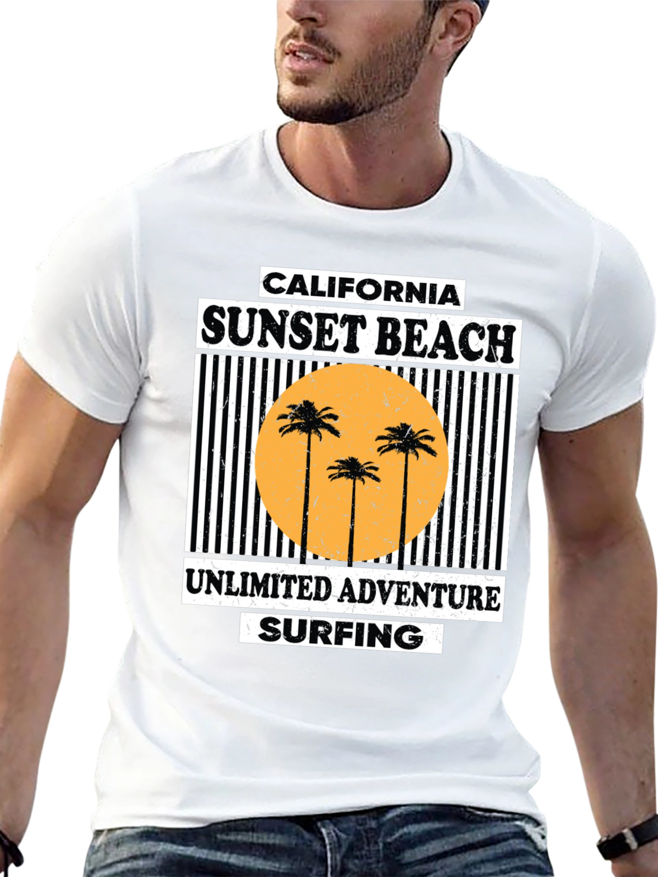 Black California Sunset Beach Graphic Tee - Unlimited Adventure view 13