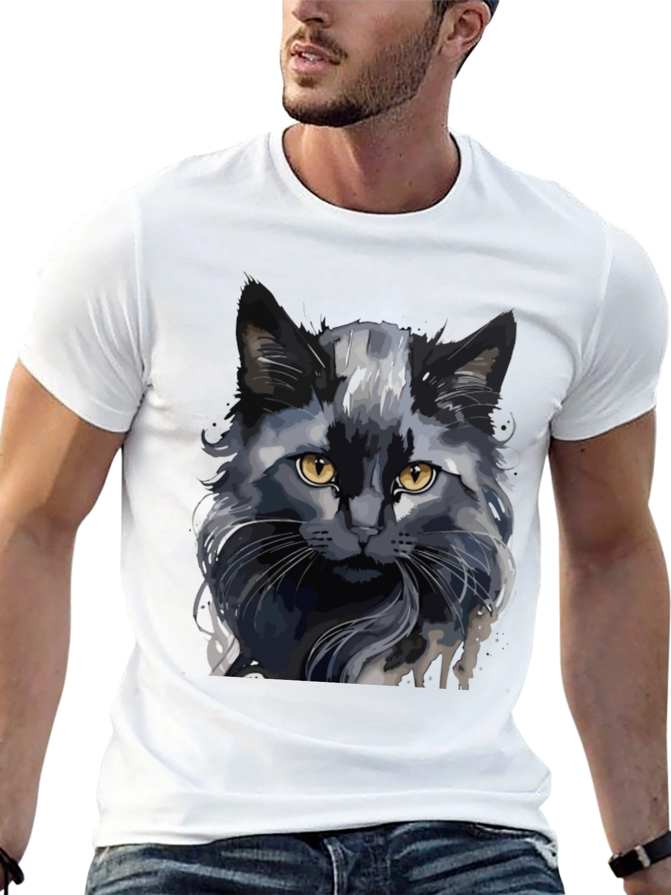 Black Black Cat Graphic T-Shirt view 13