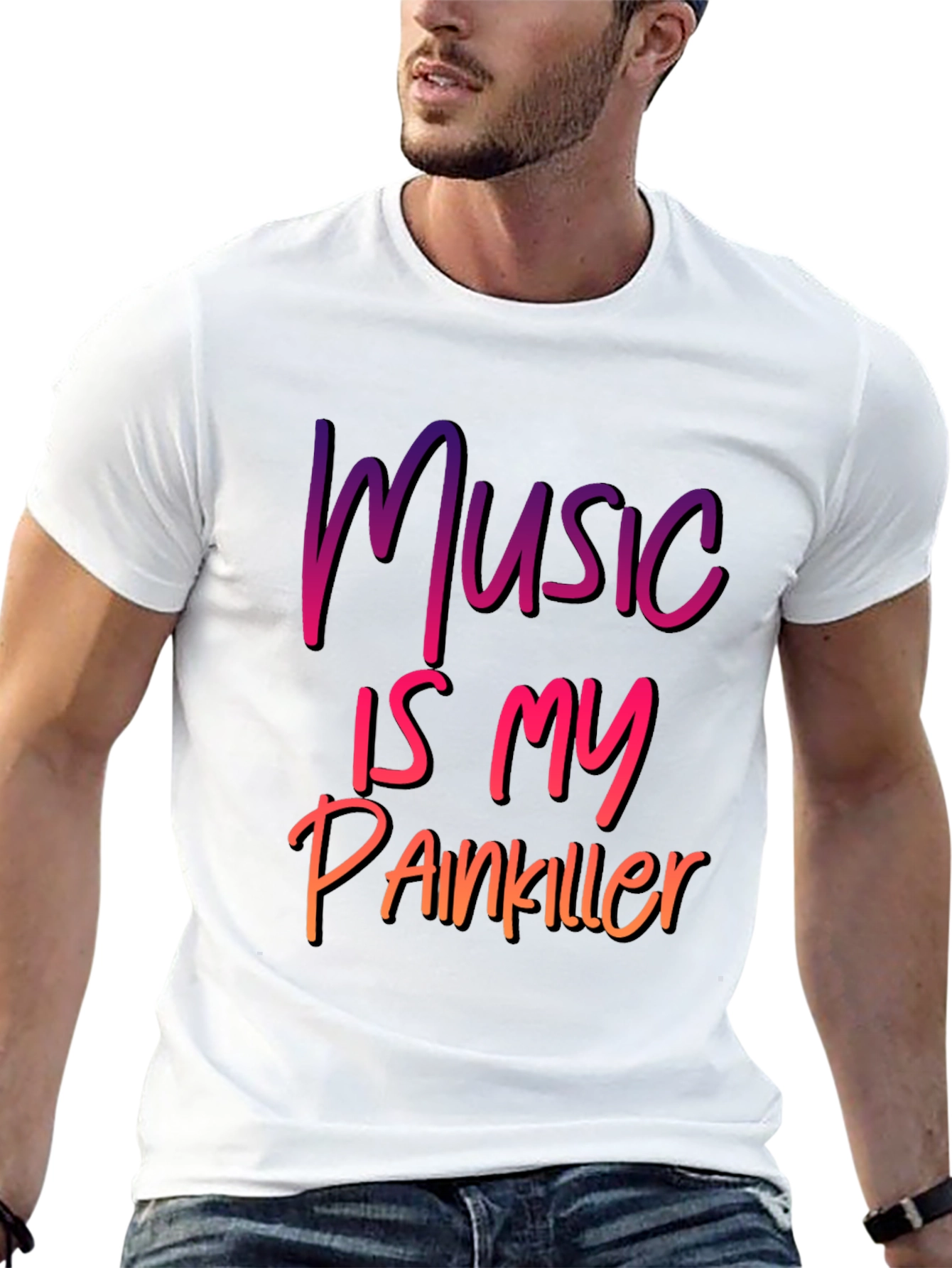 Black Music Is My Painkiller Graphic Tee view 13