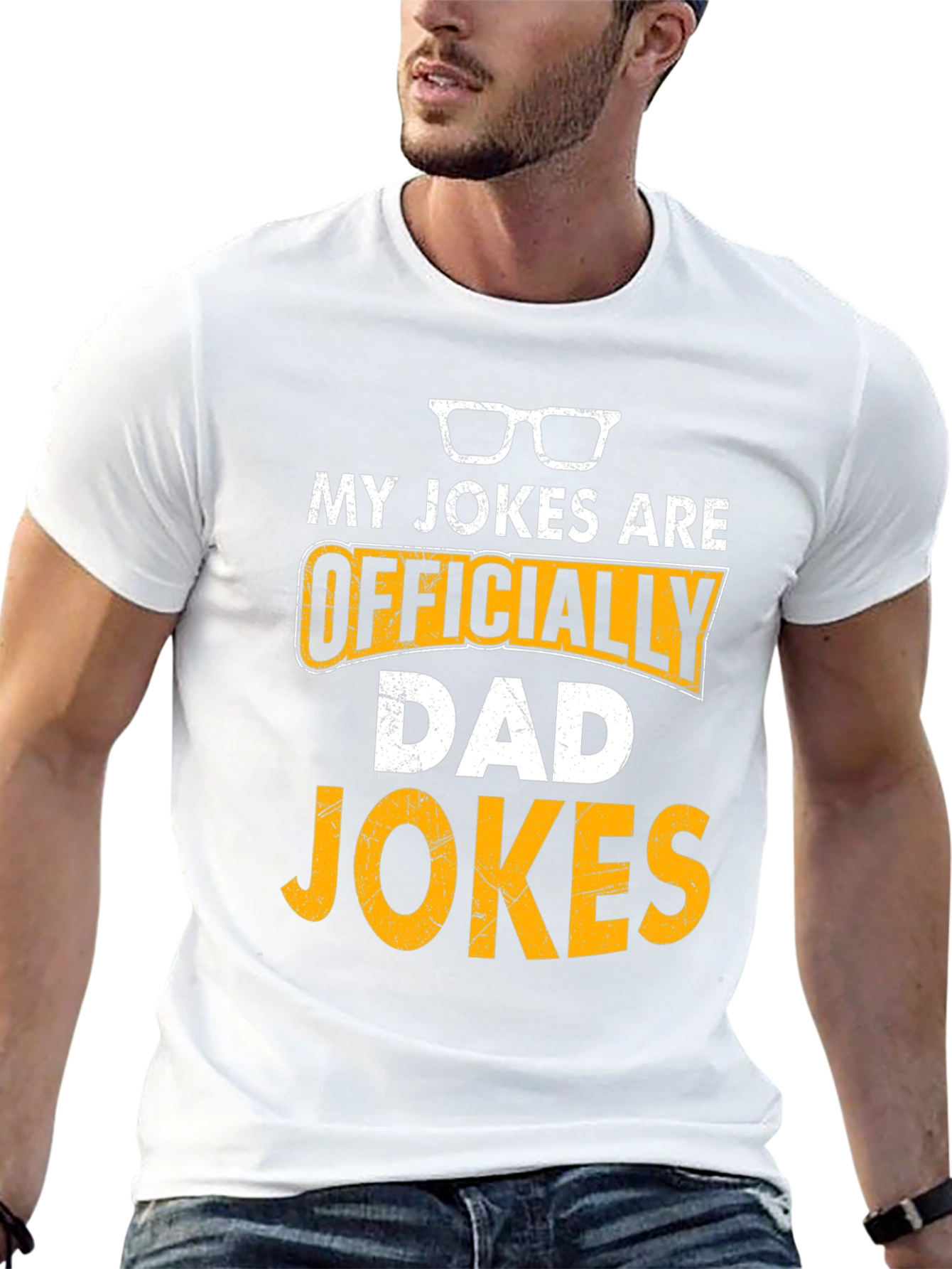 Black Officially Dad Jokes T-Shirt Funny Fathers Day Gift view 13
