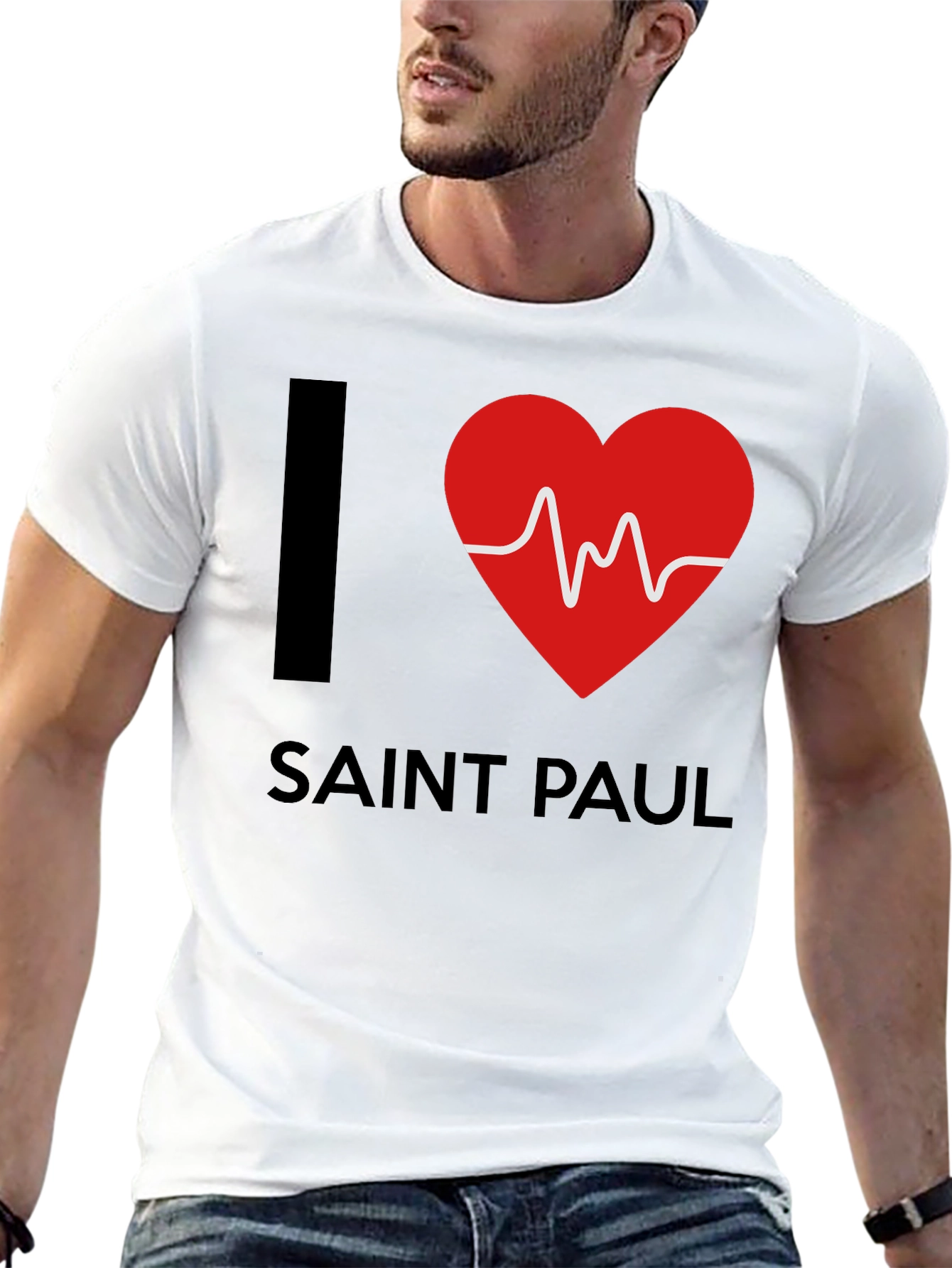Black I Love Saint Paul Graphic Tee - Unisex view 13