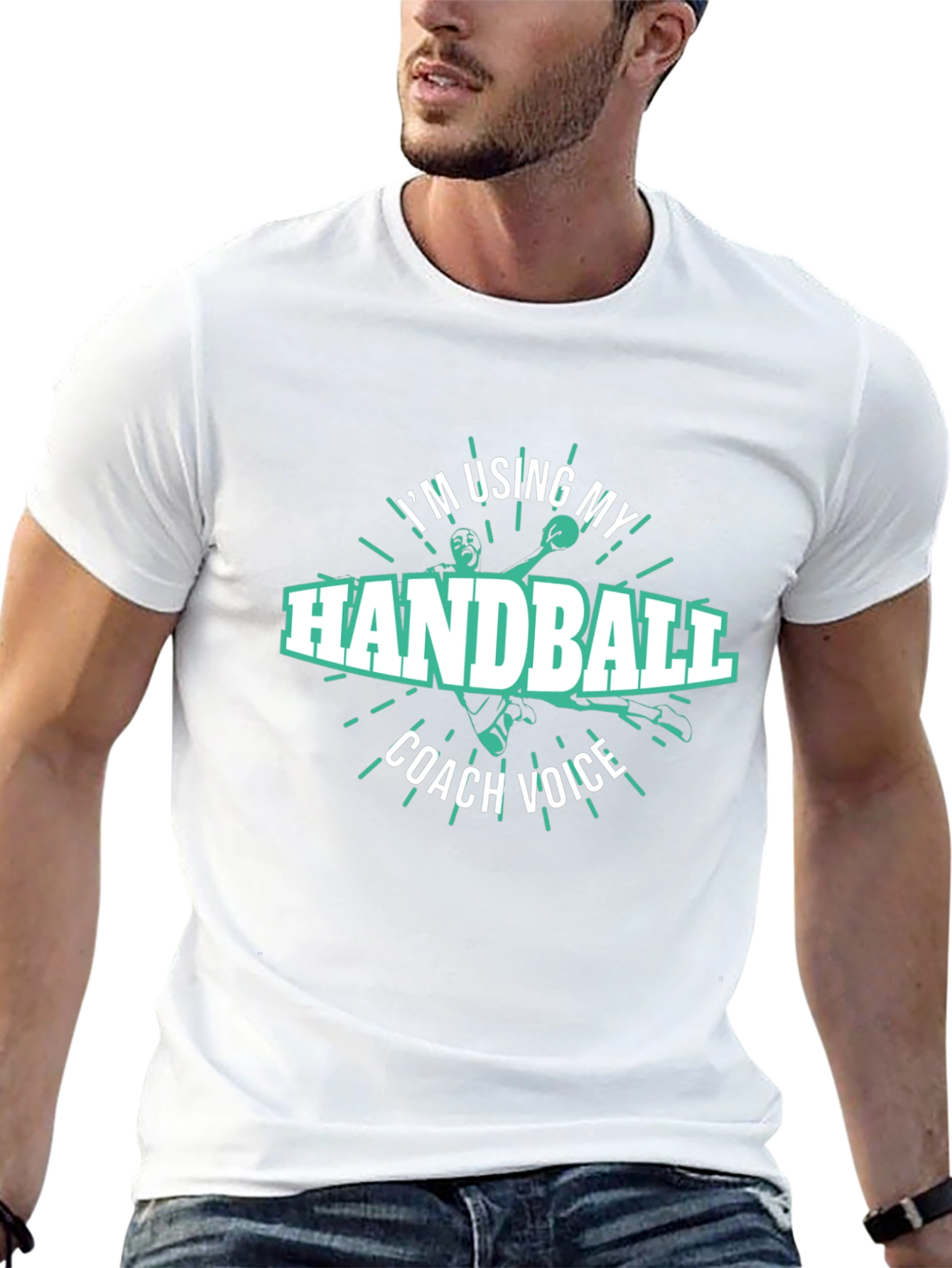 Black Handball Coach Voice T-Shirt view 13