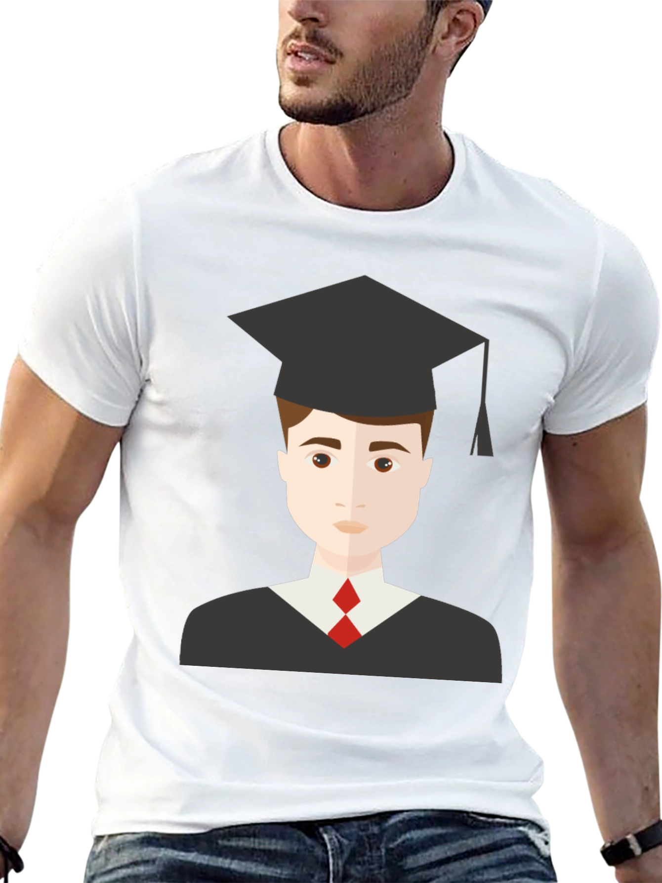 Black Graduation Graphic Tee - Black T-Shirt view 13