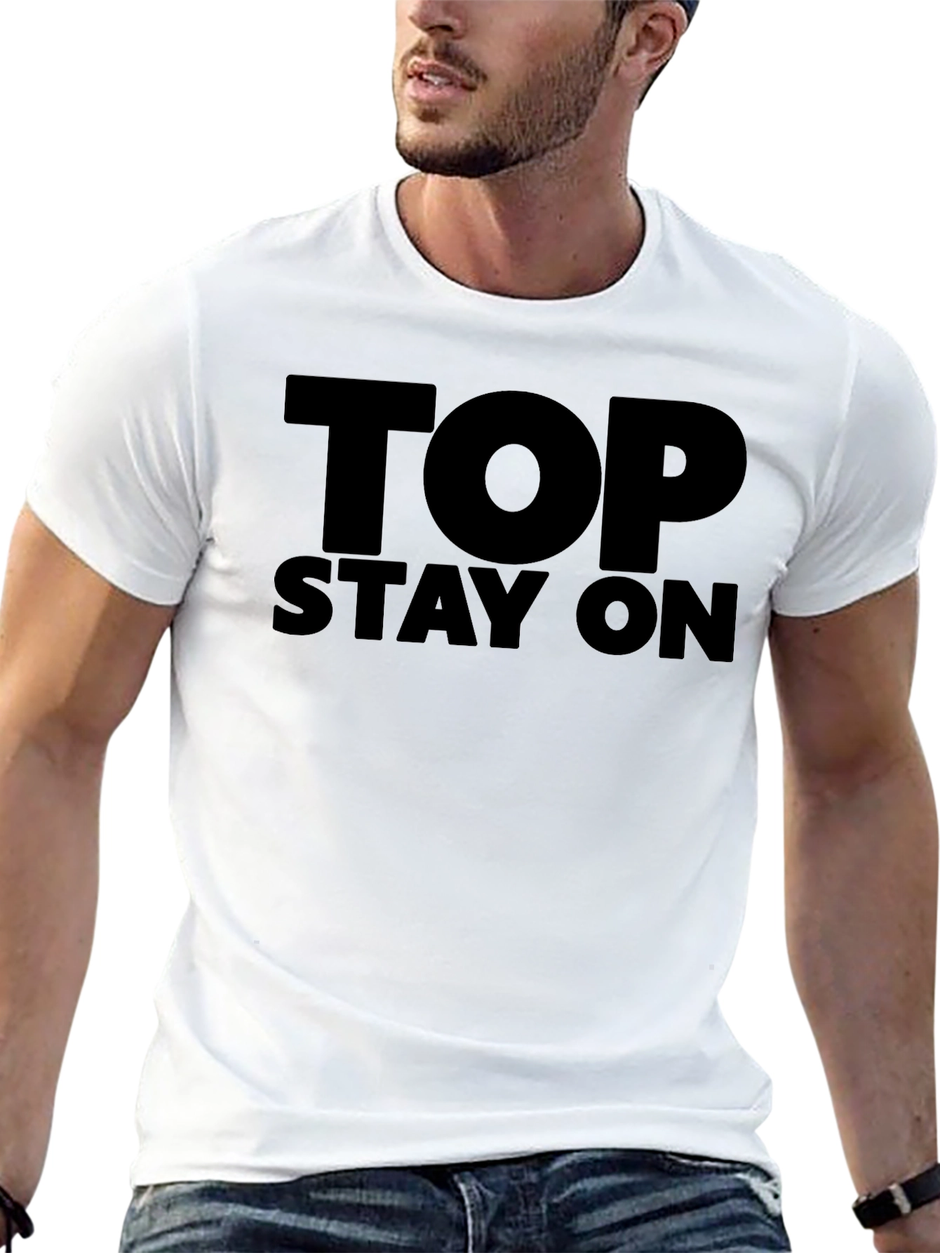 Black Top Stay On Graphic Black T-Shirt view 13