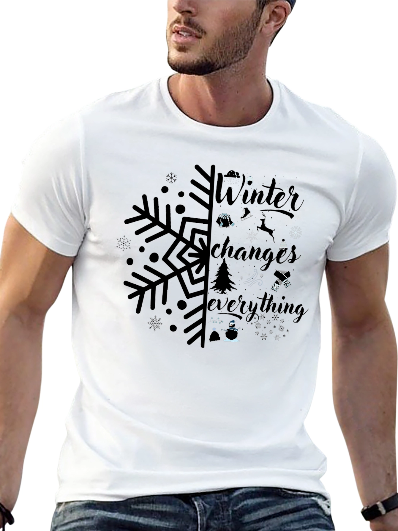 Black Winter Changes Everything T-Shirt view 13